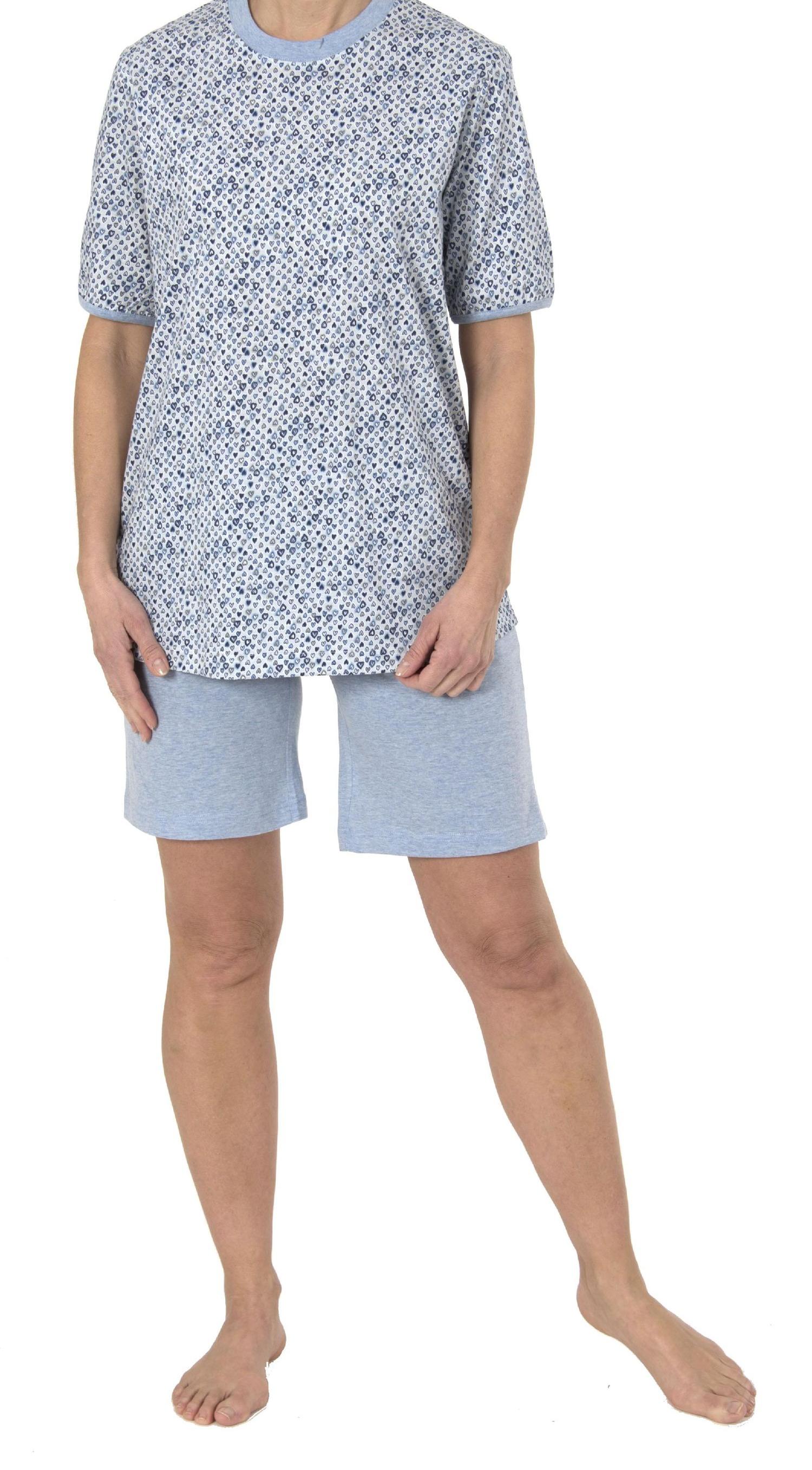 Damen Shorty Pyjama kurzarm im edlem Herz/Tupfen/Punkte-Design 191 205 90 218 Damen Shorty Pyjama kurzarm im edlem Herz/Tupfen/Punkte-Design 191 205 90 218