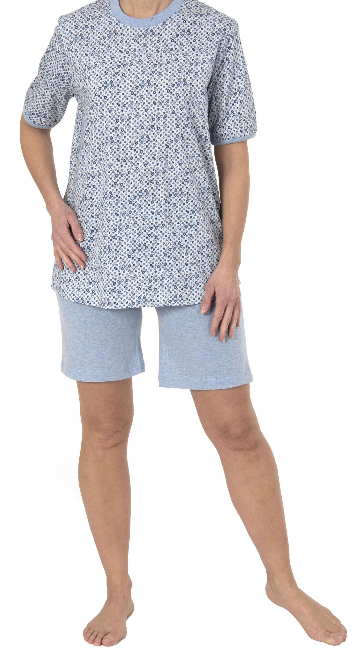 Damen Shorty Pyjama kurzarm im edlem Herz/Tupfen/Punkte-Design 191 205 90 218 Damen Shorty Pyjama kurzarm im edlem Herz/Tupfen/Punkte-Design 191 205 90 218