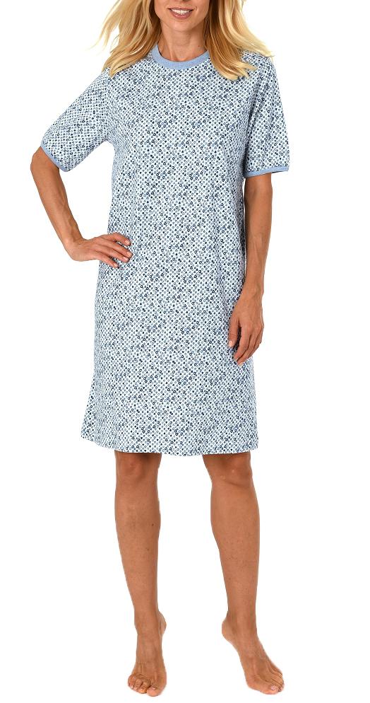 Damen Nachthemd kurzarm im edlen Tupfen-Punkte Design 191 214 90 218 Damen Nachthemd kurzarm im edlen Tupfen-Punkte Design 191 214 90 218