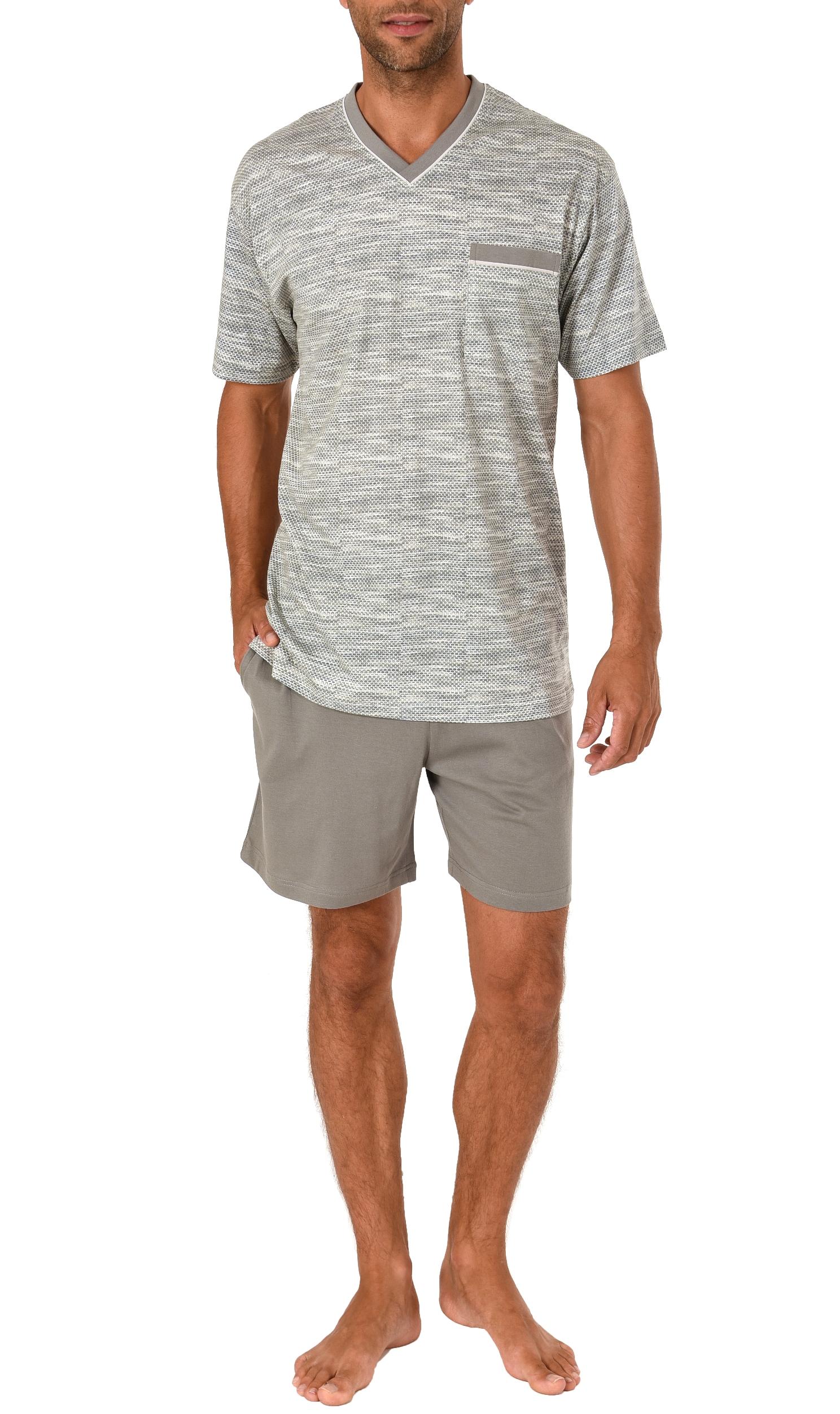 Edler Herren Pyjama Shorty Schlafanzug kurzarm - auch in Übergrössen bis Gr. 70 - 191 105 90 522