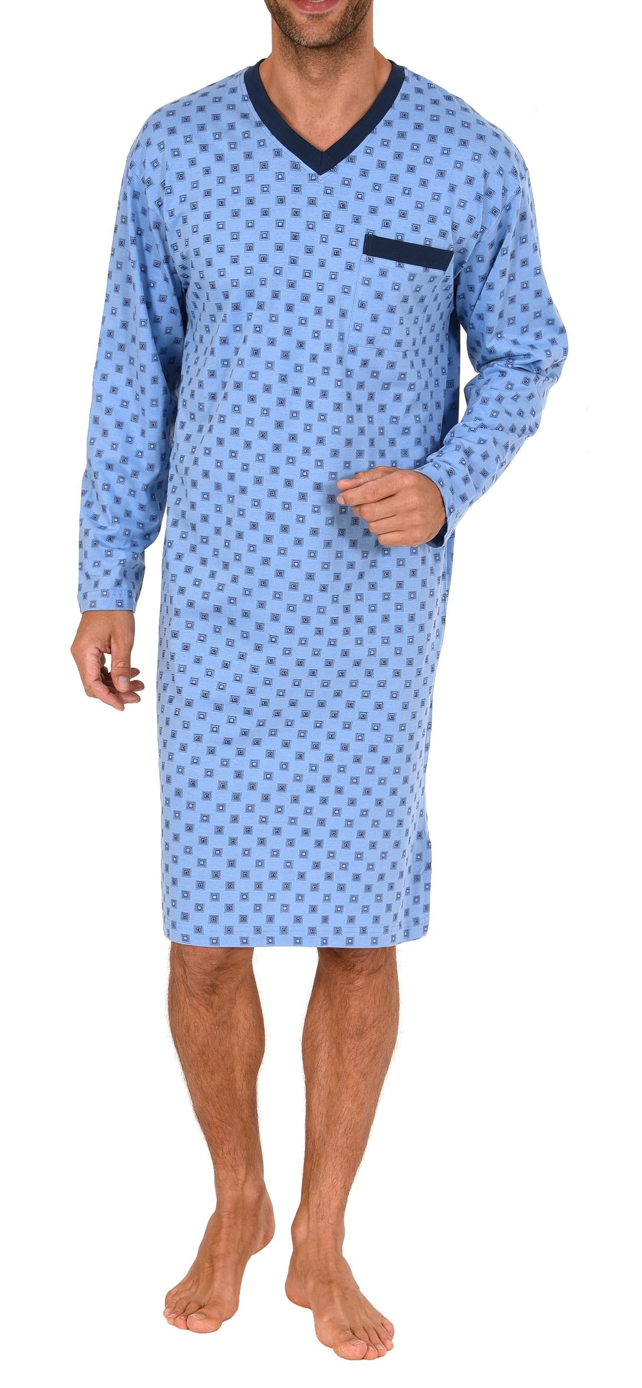 Tolles Herren Nachthemd langarm in toller Optik - 62672