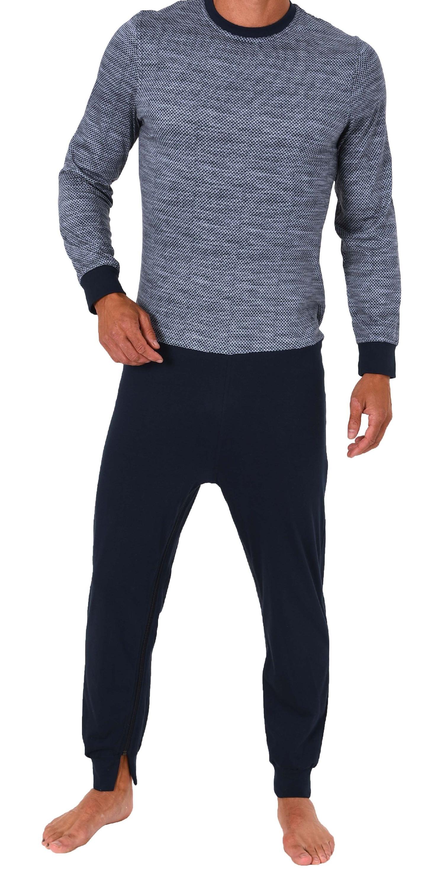 Pflegeoverall langarm für Herren, Reißverschluss an Rücken und Bein - 291 170 90 431