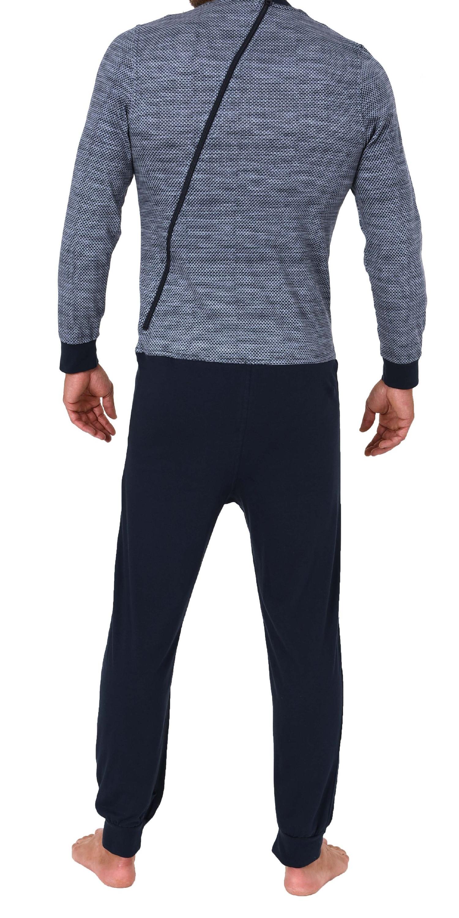 Pflegeoverall langarm für Herren, Reißverschluss an Rücken und Bein - 291 170 90 431