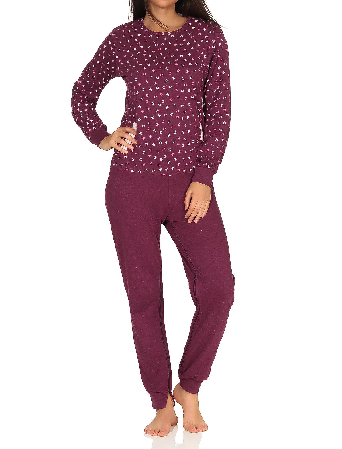 Damen Pflegeoverall langarm mit Reißverschluss am Rücken und am Bein 291 270 90 904