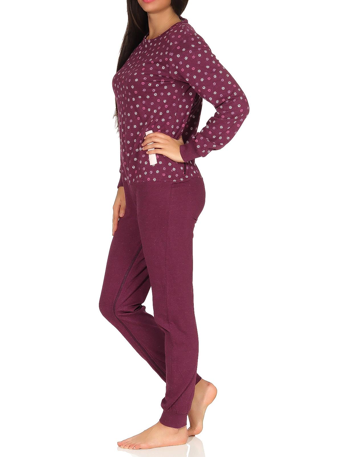 Damen Pflegeoverall langarm mit Reißverschluss am Rücken und am Bein 291 270 90 904