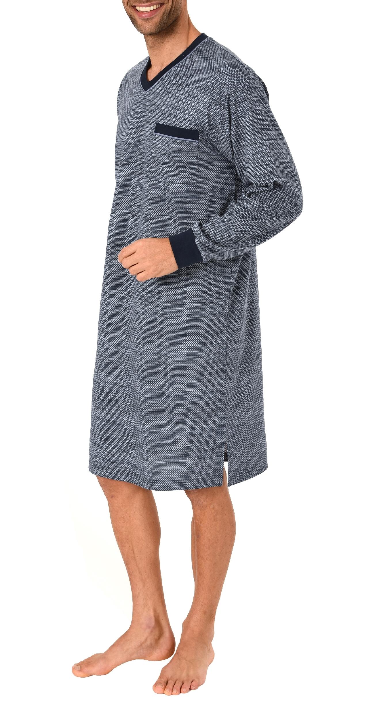 Herren Nachthemd langarm - auch in Übergrössen bis Grösse 70 - Minimalprint - 291 90 431 Herren Nachthemd langarm - auch in Übergrössen bis Grösse 70 - Minimalprint - 291 90 431