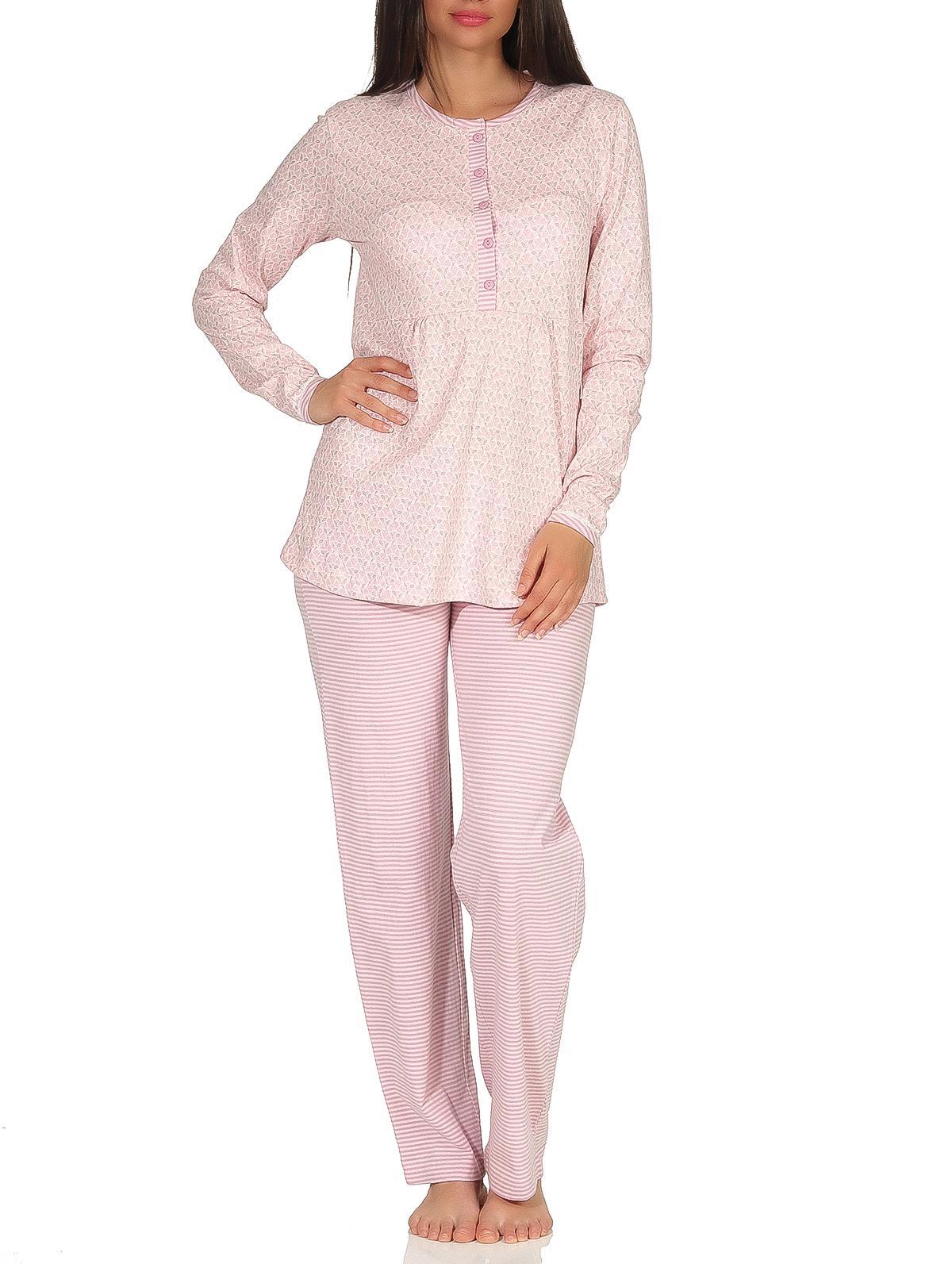 Wunderschöner Damen Pyjama langarm - auch in Übergrössen bis 60/62 - 291 201 90 102