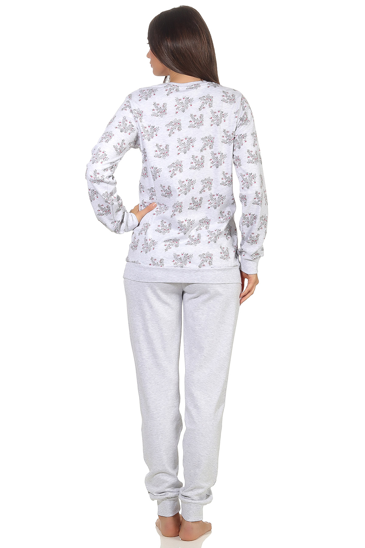 Kuscheliger Damen Pyjama lang mit Bündchen in softer Interlock-Qualität - 291 201 96 186 