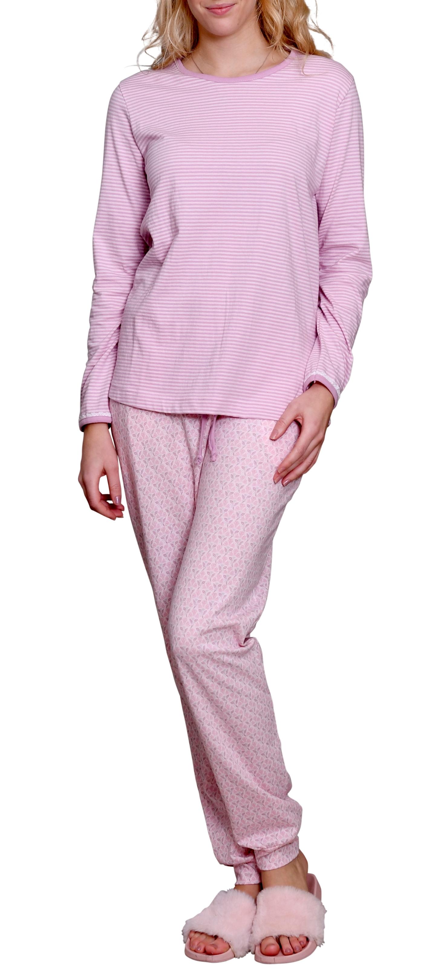 Wunderschöner Damen Pyjama langarm - auch in Übergrössen bis 60/62 - 291 201 90 100
