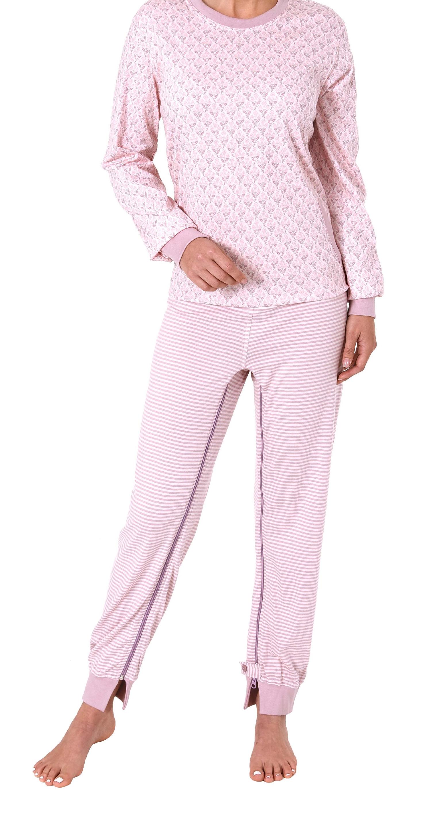 Damen Pflegeoverall langarm mit Reißverschluss am Rücken und am Bein 291 270 90 102 