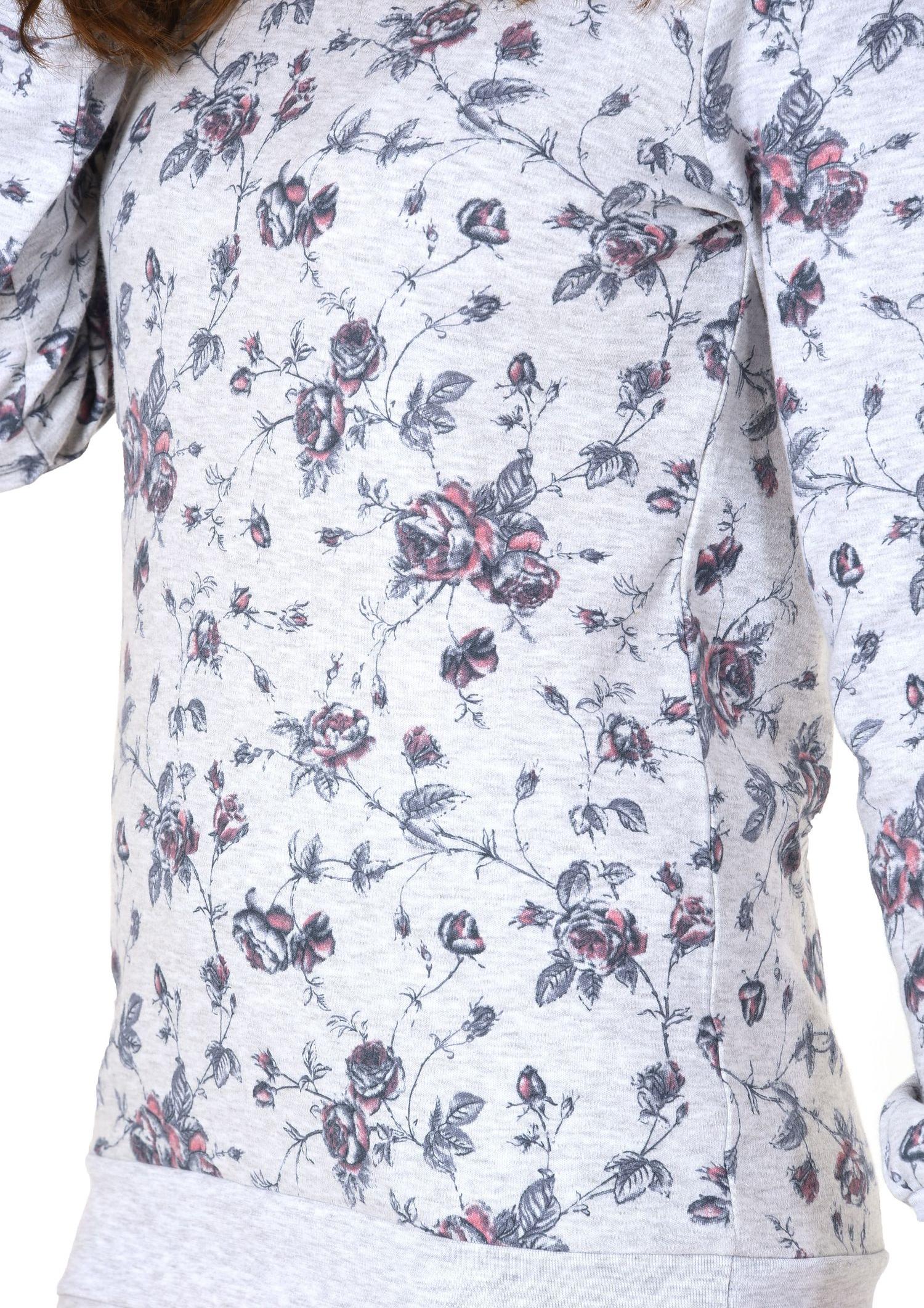 Eleganter Damen Schlafanzug Pyjama langarm mit Bündchen in Kuschel Interlock Qualität