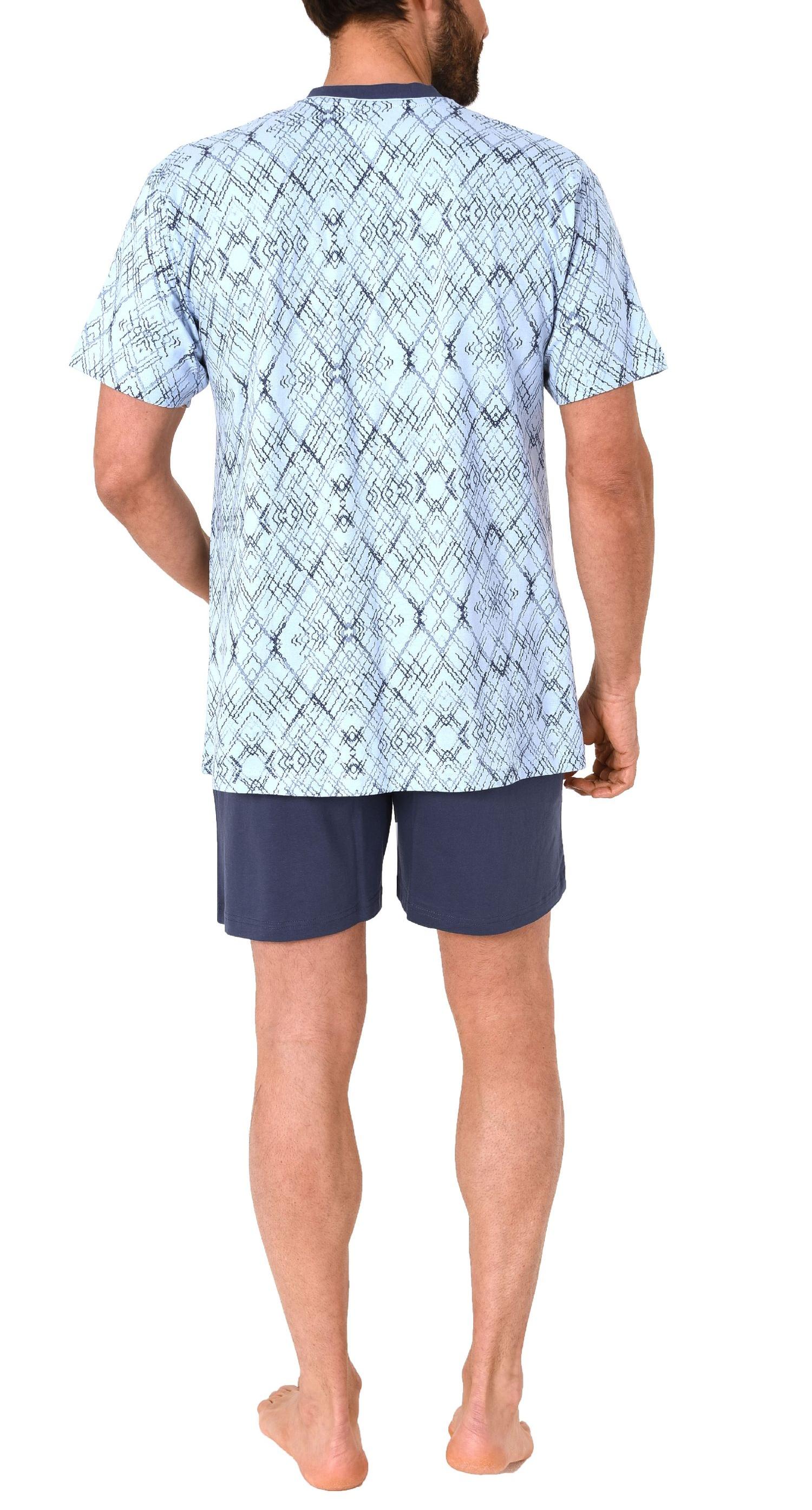 Herren Shorty Pyjama Schlafanzug kurzarm mit grapischen Muster - 102 105 90 488 Herren Shorty Pyjama Schlafanzug kurzarm mit grapischen Muster - 102 105 90 488
