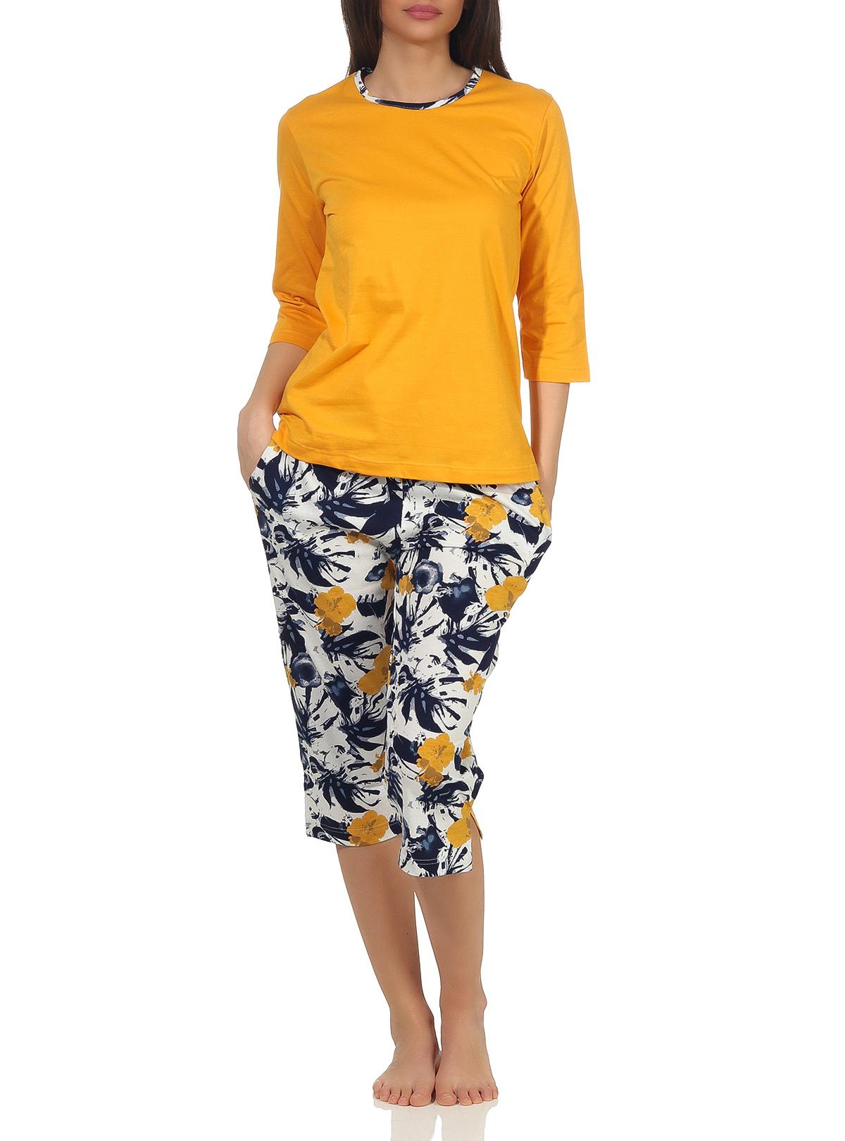 Wunderbarer Damen Capri Pyjama Schlafanzug kurzarm in tollem Design, auch in Übergrössen Wunderbarer Damen Capri Pyjama Schlafanzug kurzarm in tollem Design, auch in Übergrössen