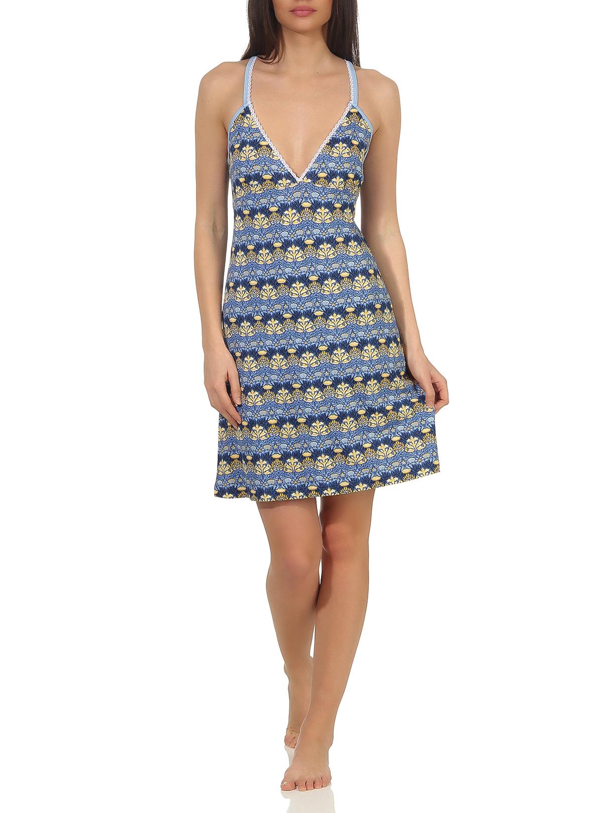 Edles Damen Spaghetti Nachthemd Negligee, Ärmellos aus weichem Viskose Stoff Edles Damen Spaghetti Nachthemd Negligee, Ärmellos aus weichem Viskose Stoff