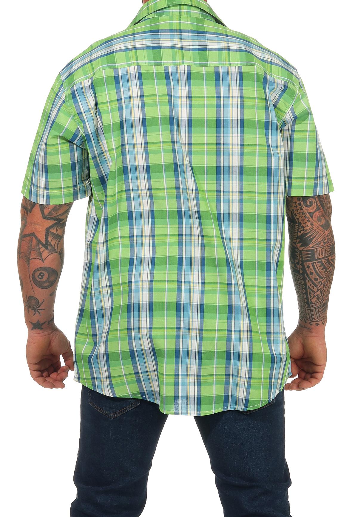 Herren Hemd kurzarm Freizeithemd Karo Design - auch in Übergrössen bis 5XL erhältlich