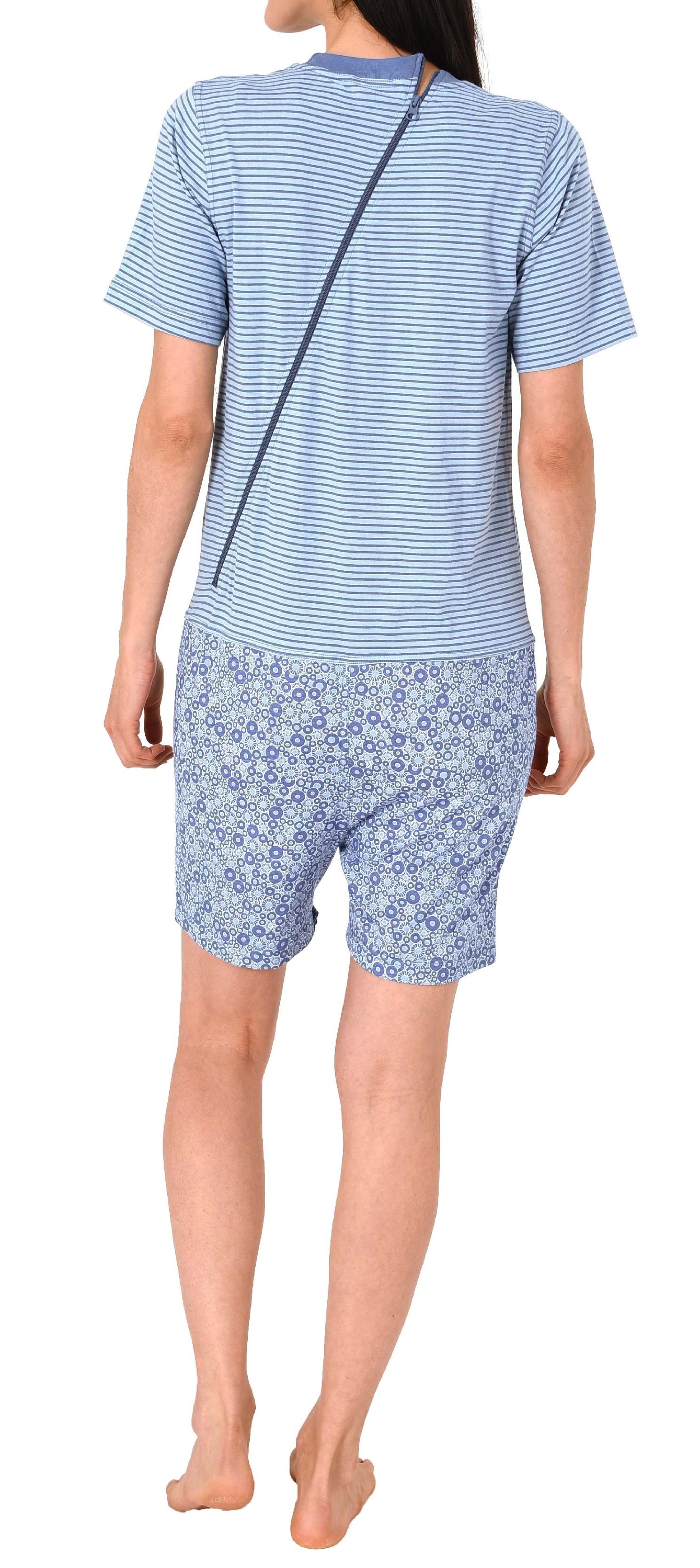 Damen Pflegeoverall kurzarm mit Reissverschluss am Rücken und am Bein 191 271 90 838