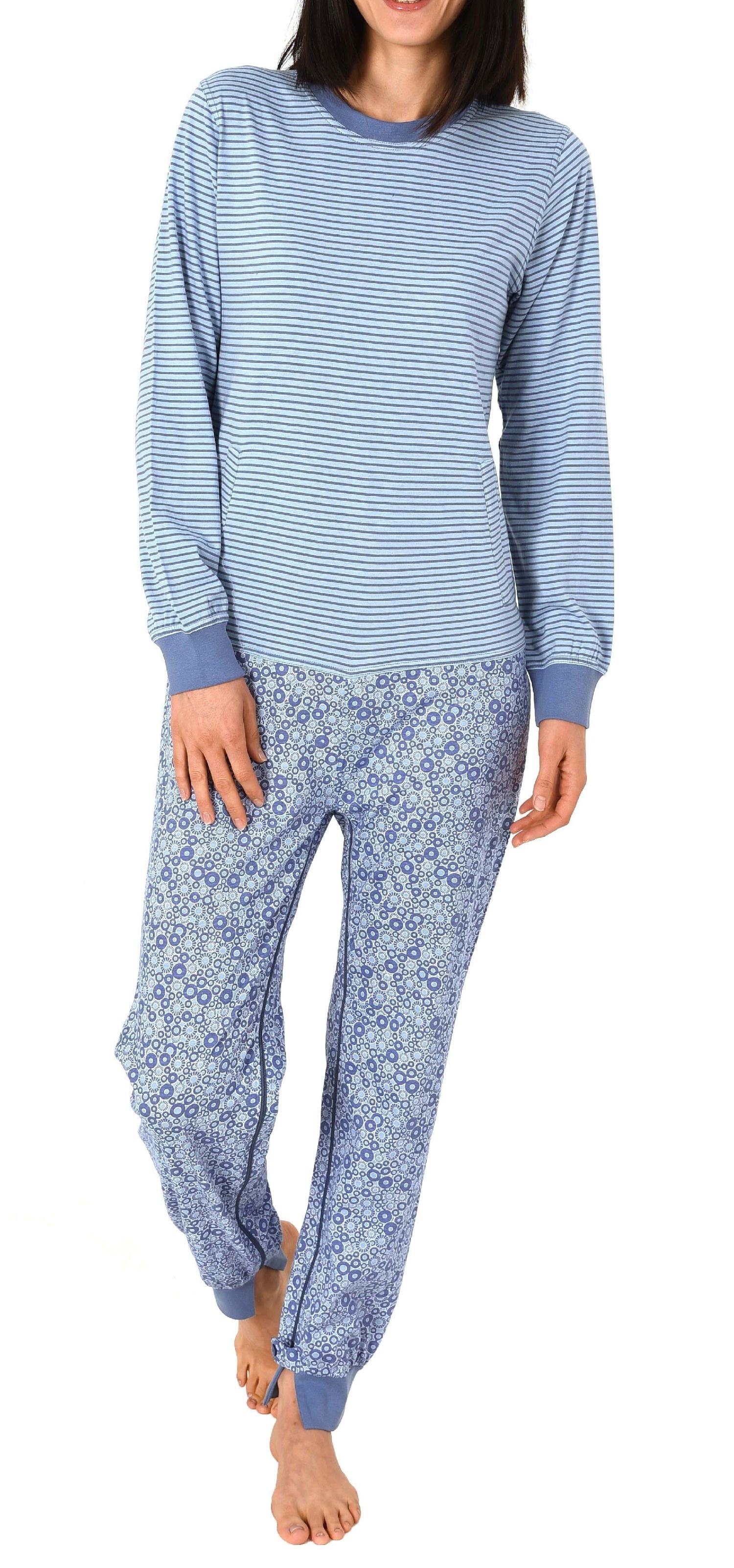 Damen Pflegeoverall langarm mit diagonalem Reißverschluss am Rücken und Bein 19127090838