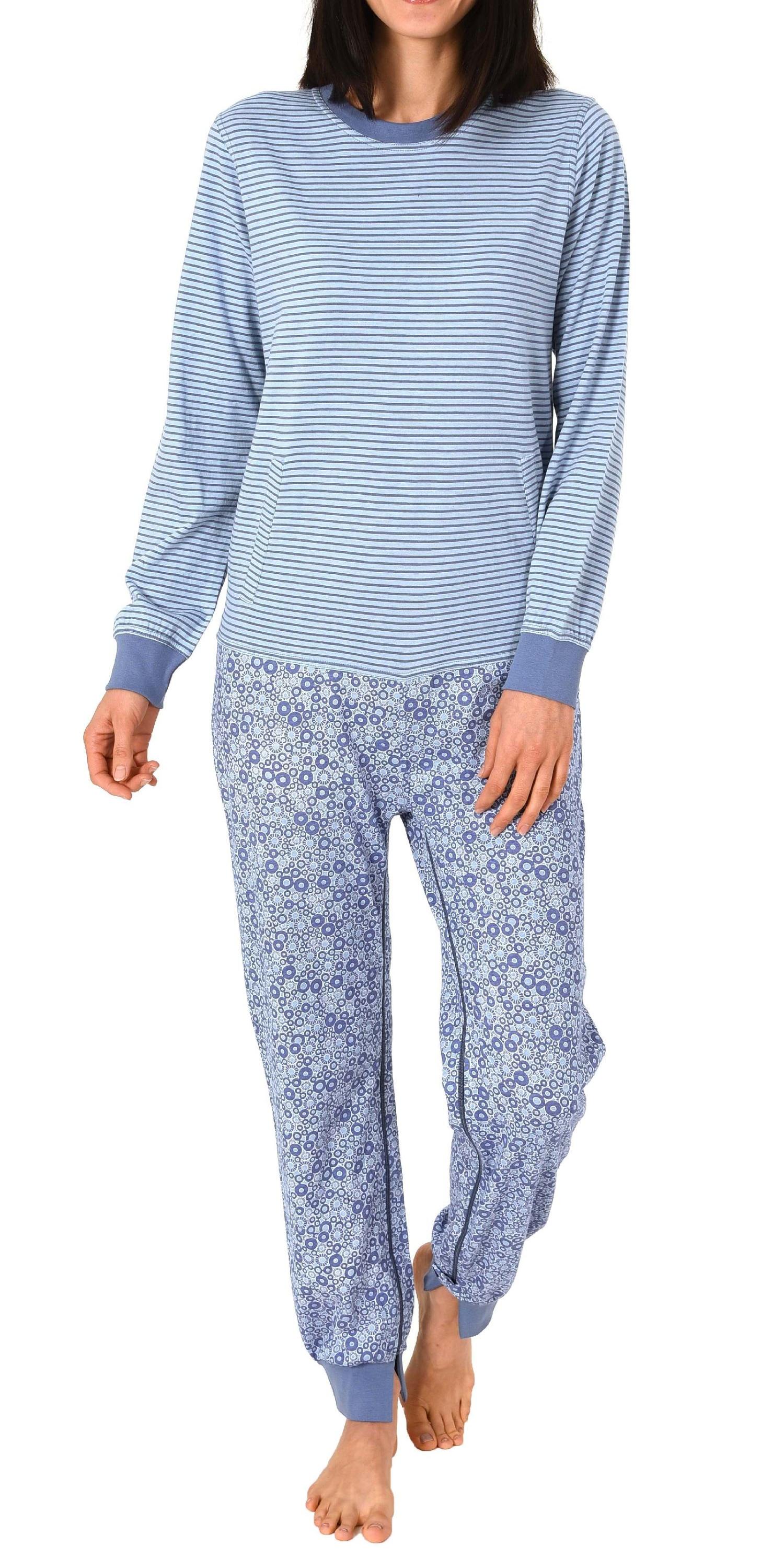 Damen Pflegeoverall langarm mit diagonalem Reißverschluss am Rücken und Bein 19127090838