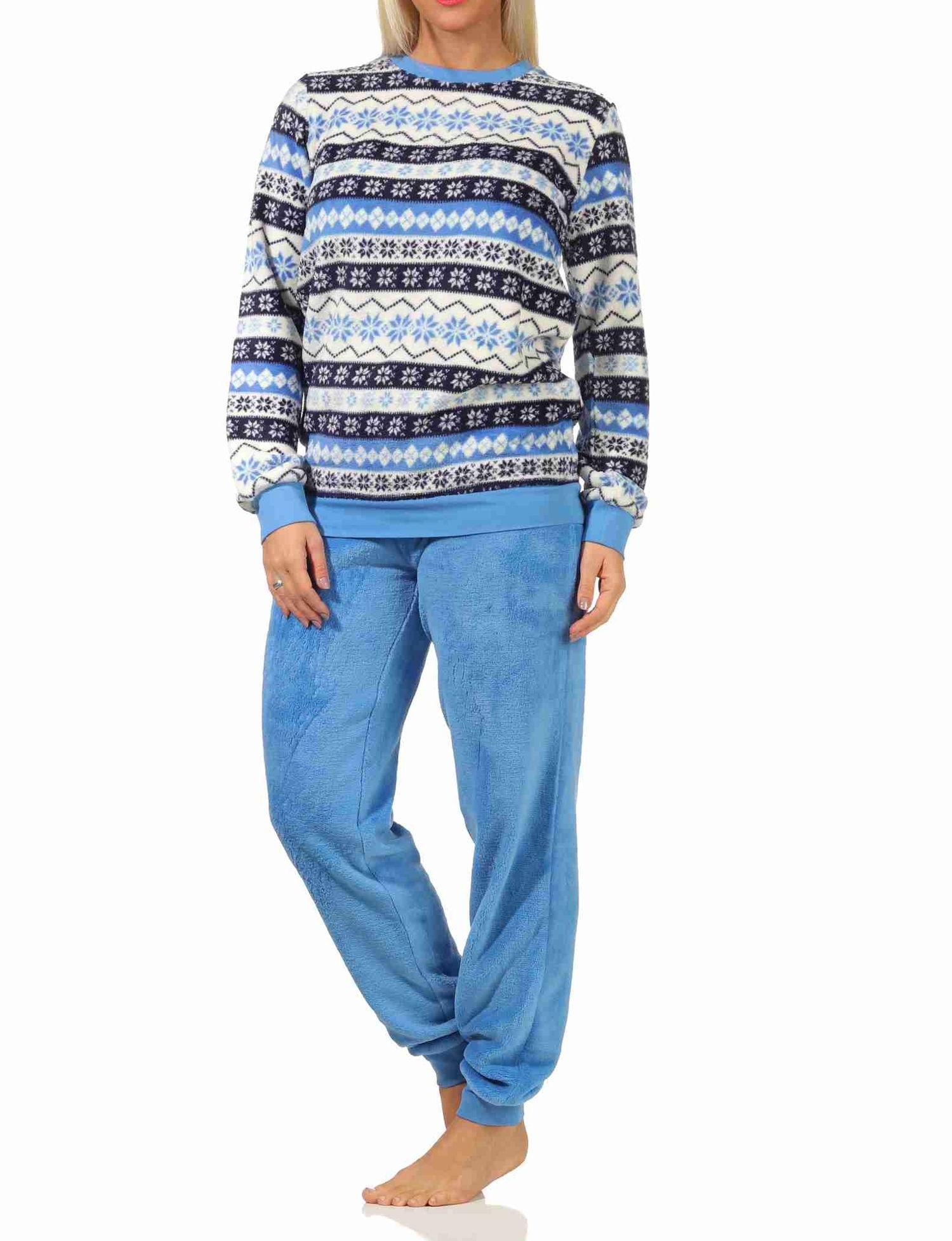 Toller Damen Schlafanzug Pyjama langarm im Norwegerlook aus Coralfleece - 202 201 267 959 Toller Damen Schlafanzug Pyjama langarm im Norwegerlook aus Coralfleece - 202 201 267 959