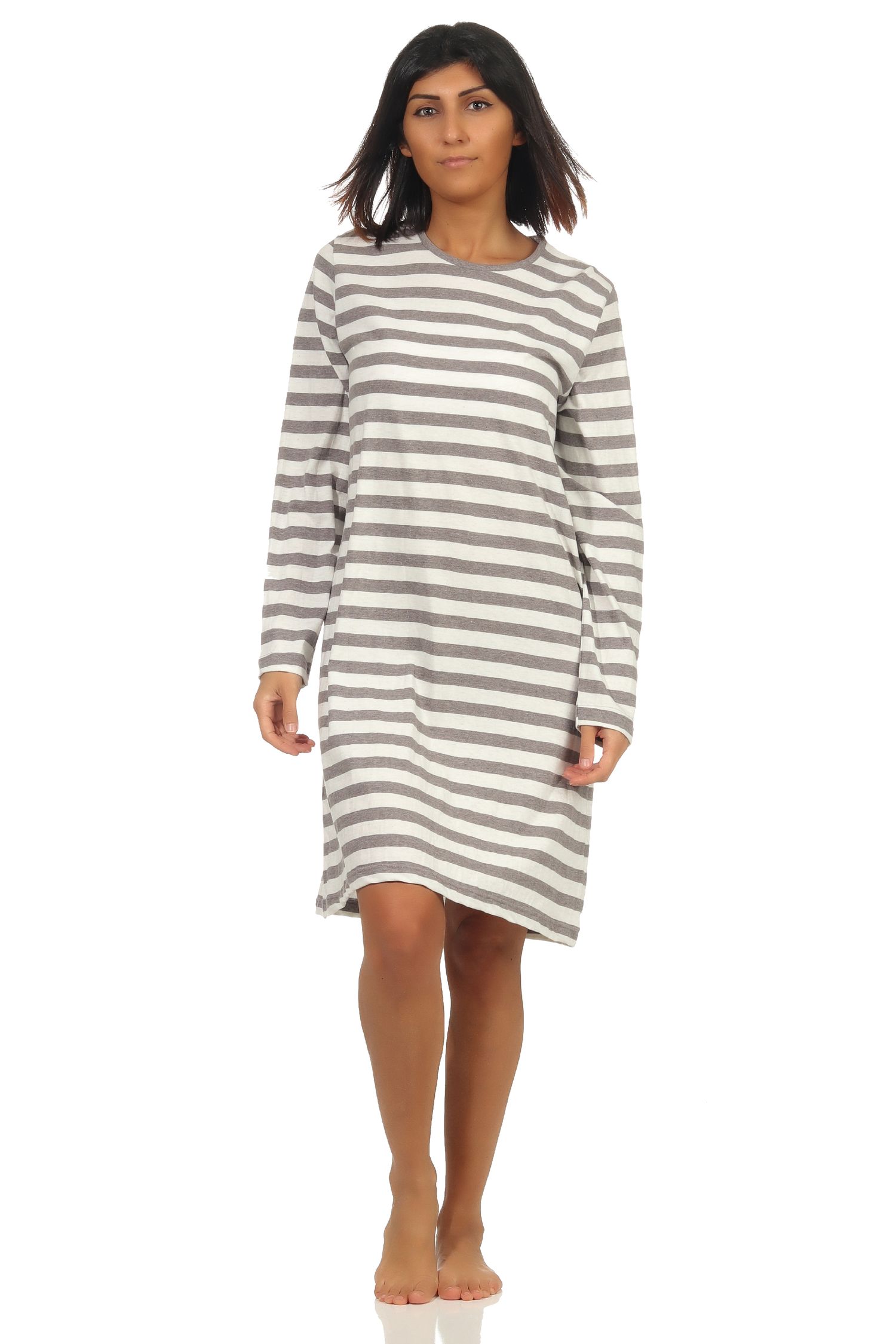 Nachthemd Damen Langarm Baumwolle - Bequemes Schlafshirt Für Herbst & Winter