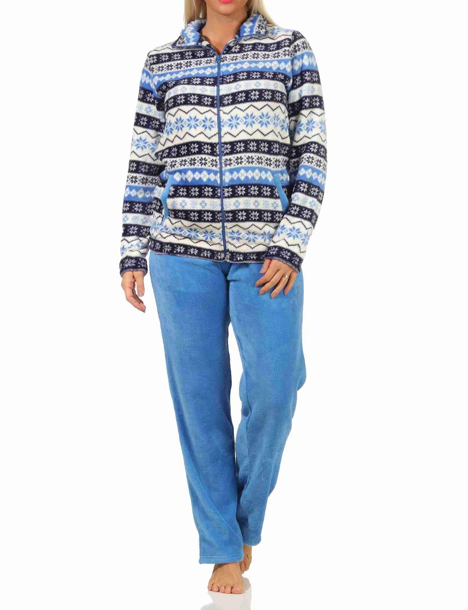 Toller Damen Hausanzug aus Coralfleece in wunderschöner winterlichen Optik - 202 216 959