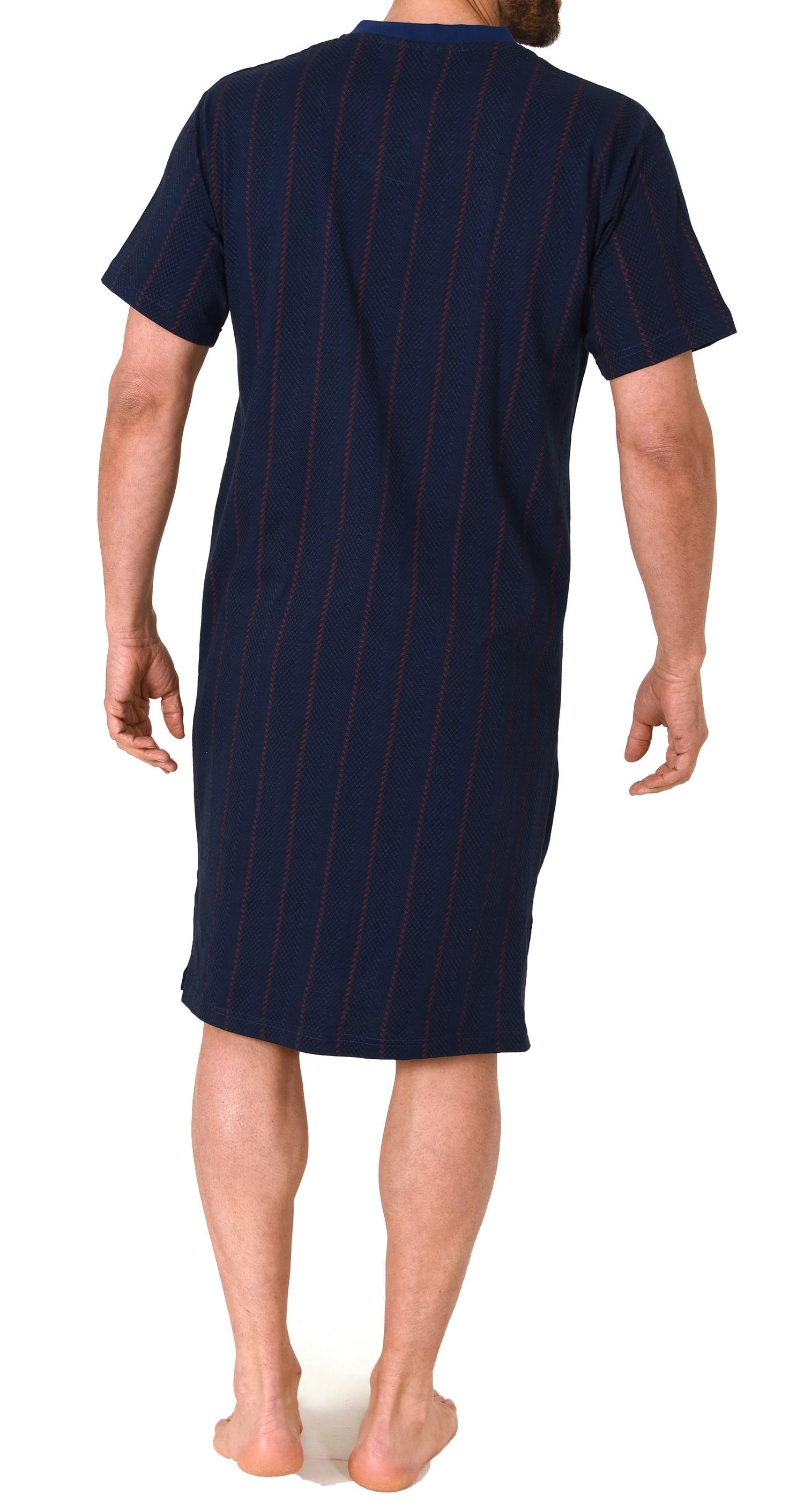 Herren Nachthemd kurzarm in eleganter Streifenoptik - auch in Übergrössen - 102 111 90 518