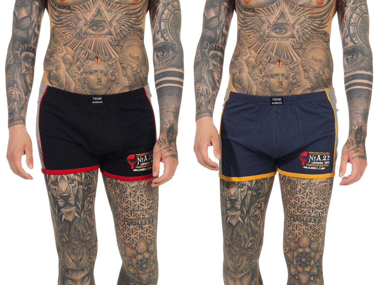 Herren Unterhosen, Retro Pants - 2er Pack in sportlichem Design - 65722_44413210106