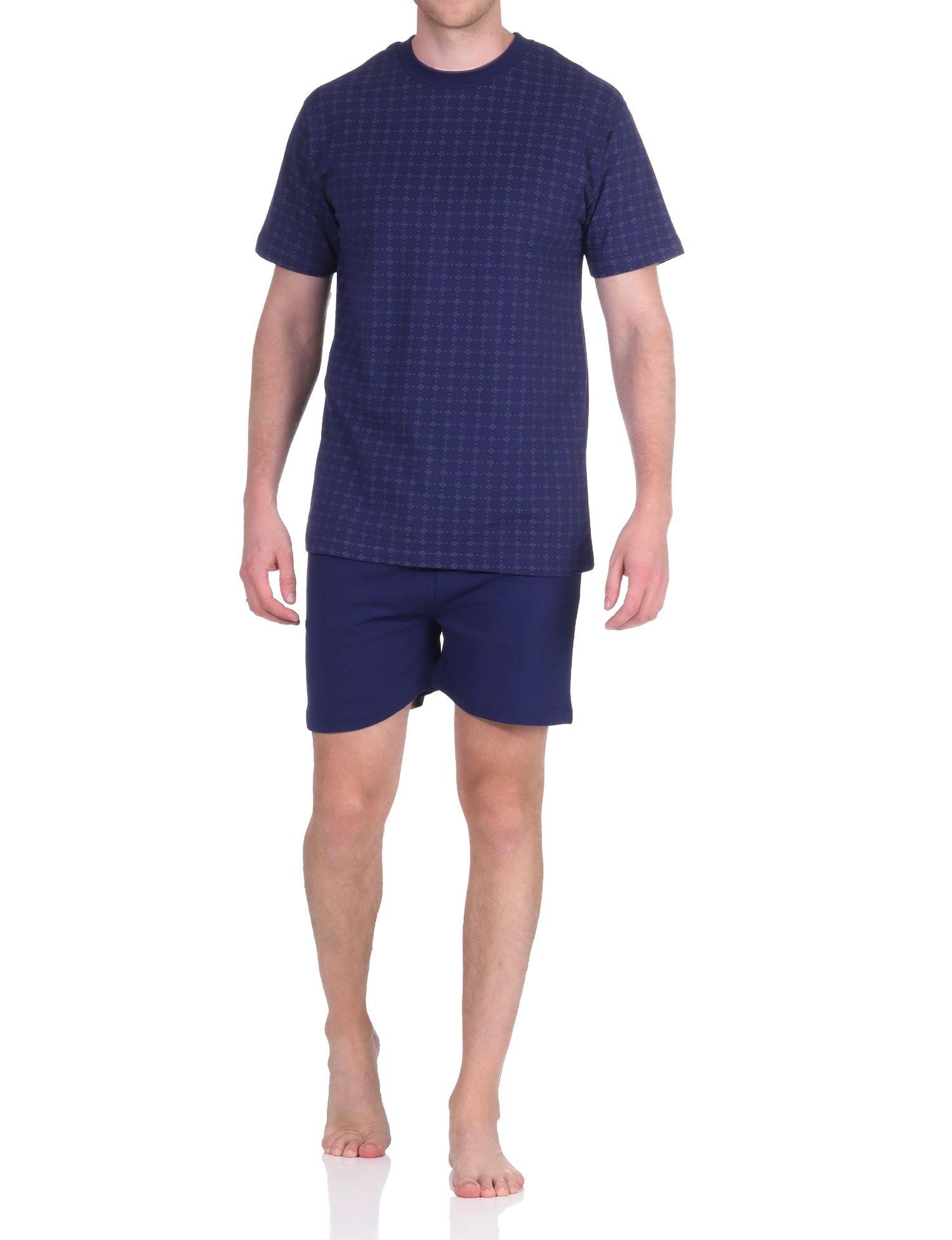 Eleganter Herren Schlafanzug kurzarm Shorty in edler Minimal-Optik - 122 105 10 872 Eleganter Herren Schlafanzug kurzarm Shorty in edler Minimal-Optik - 122 105 10 872