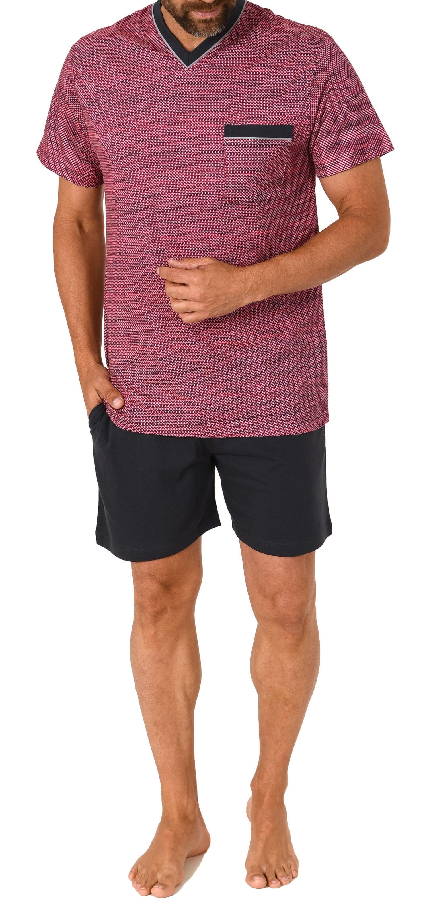 Herren Schlafanzug kurzarm Shorty Pyjama in toller Optik - 291 105 90 431v