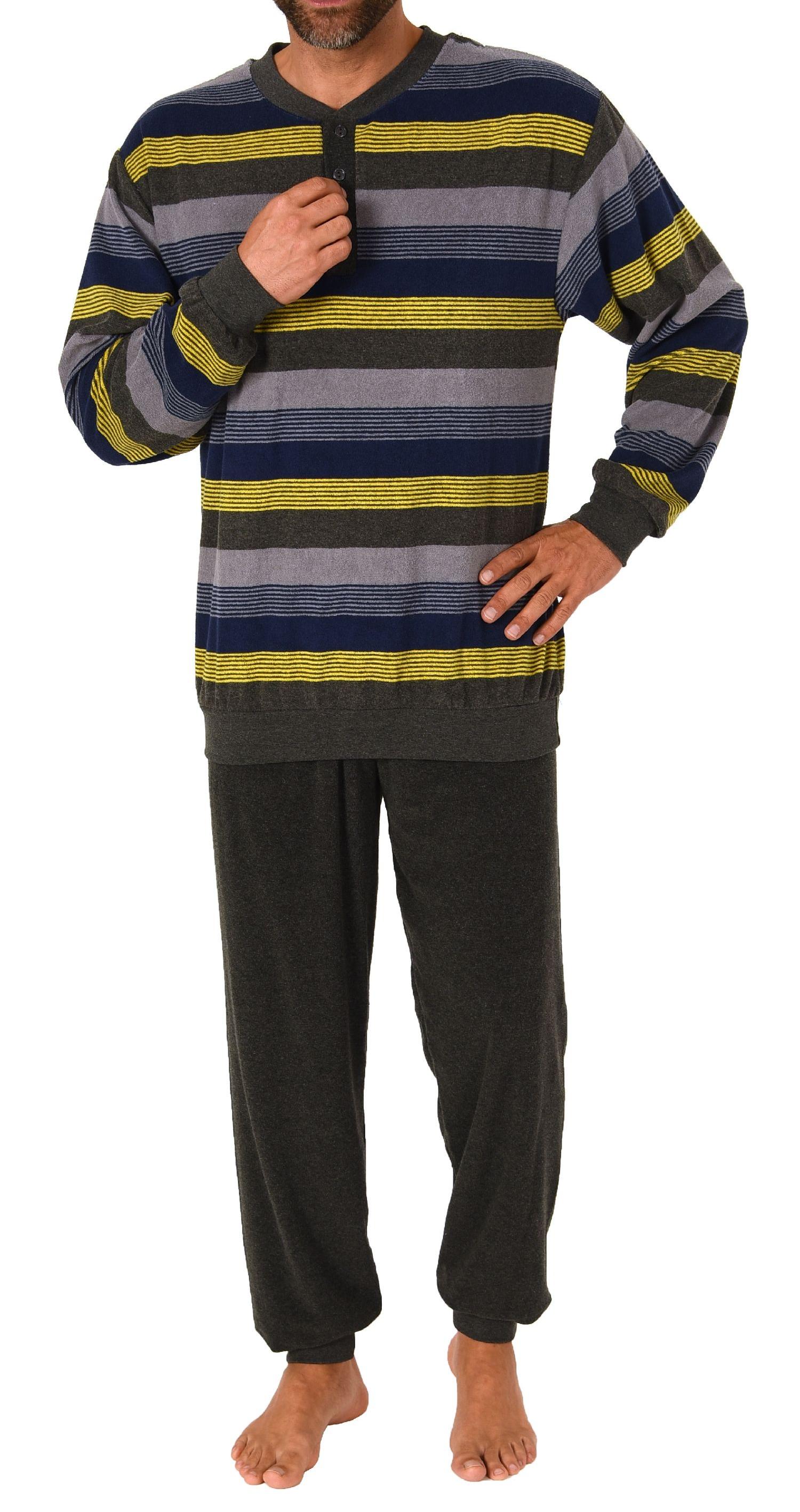 Elegant aussehender Herren Frottee Pyjama mit Bündchen - auch in Übergrössen - 212 93 746