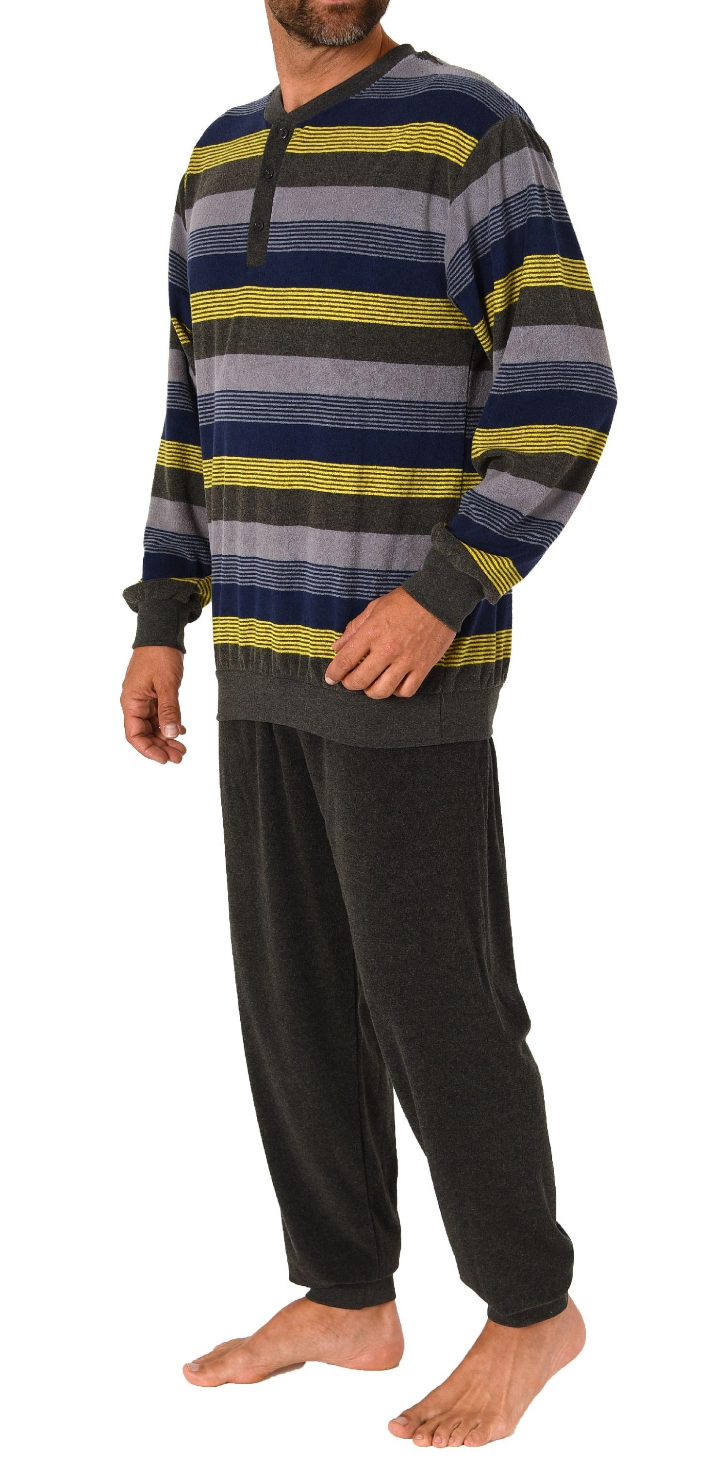 Elegant aussehender Herren Frottee Pyjama mit Bündchen - auch in Übergrössen - 212 93 746