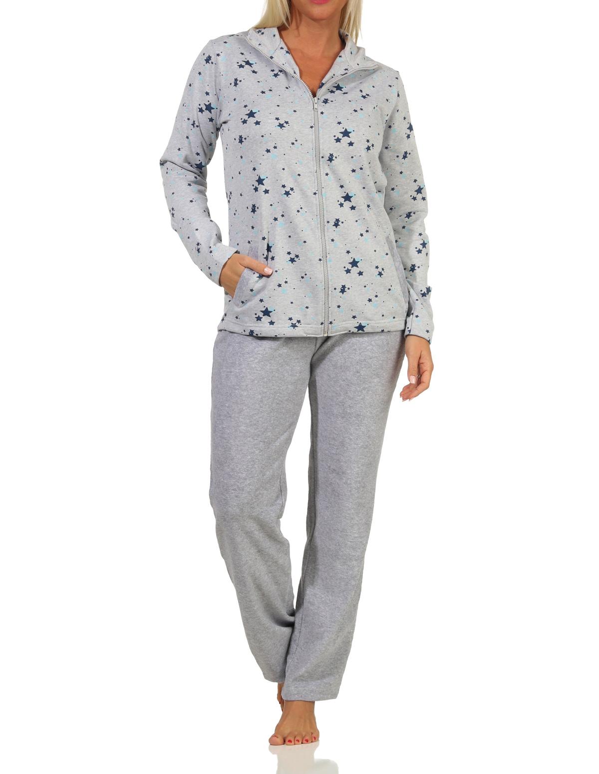 Toller Damen Frottee Hausanzug in Sterne Optik - auch in Übergrößen - 212 216 93 030