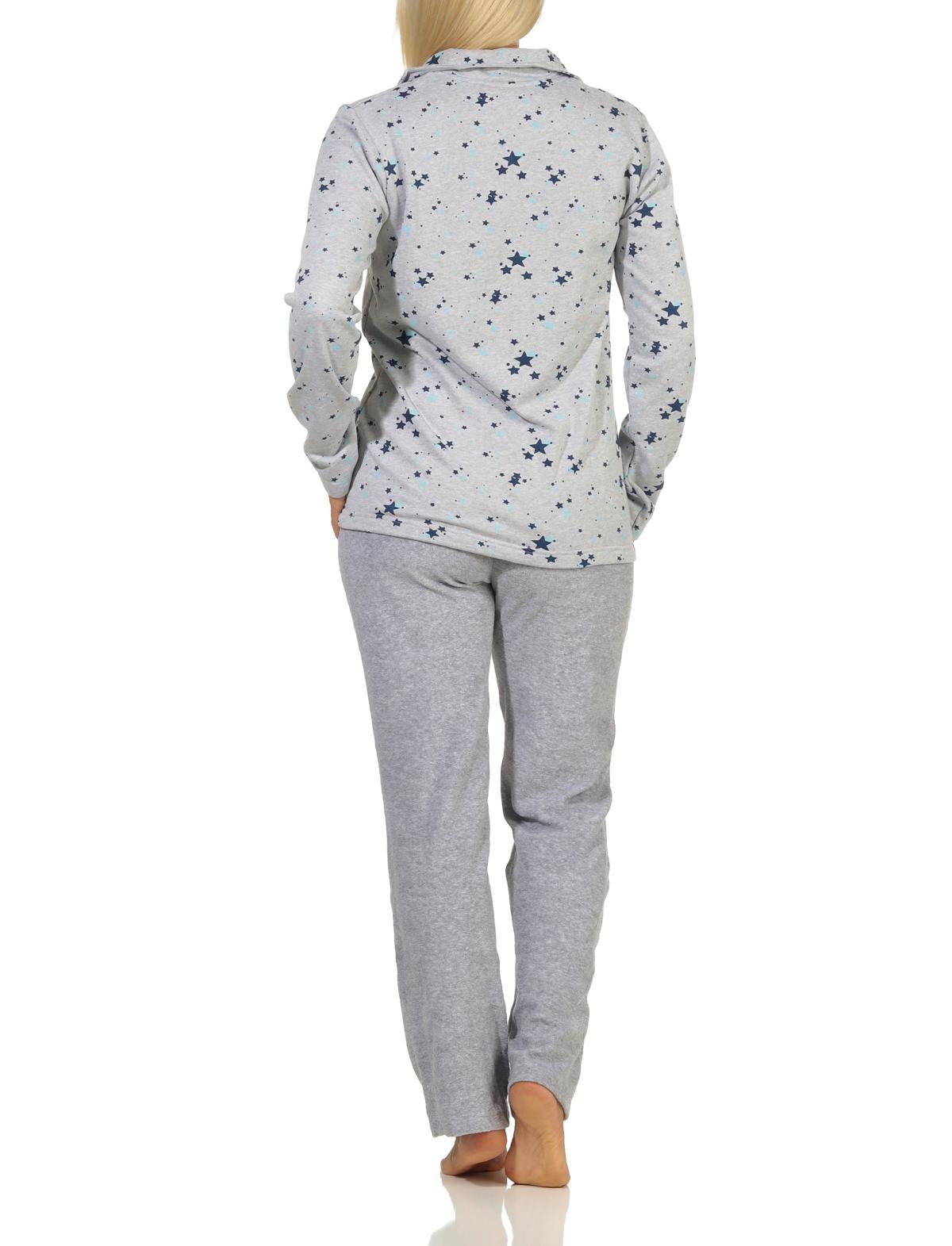 Toller Damen Frottee Hausanzug in Sterne Optik - auch in Übergrößen - 212 216 93 030