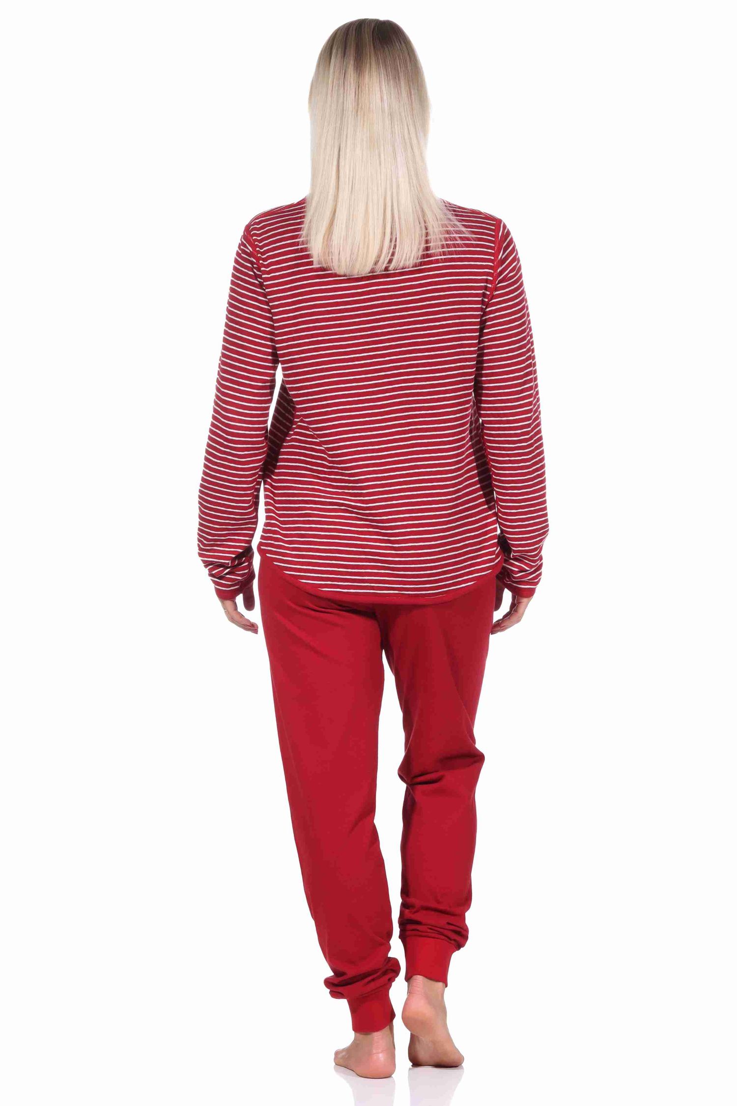 Damen Wende Pyjama langarm Schlafanzug - 222 201 10 691