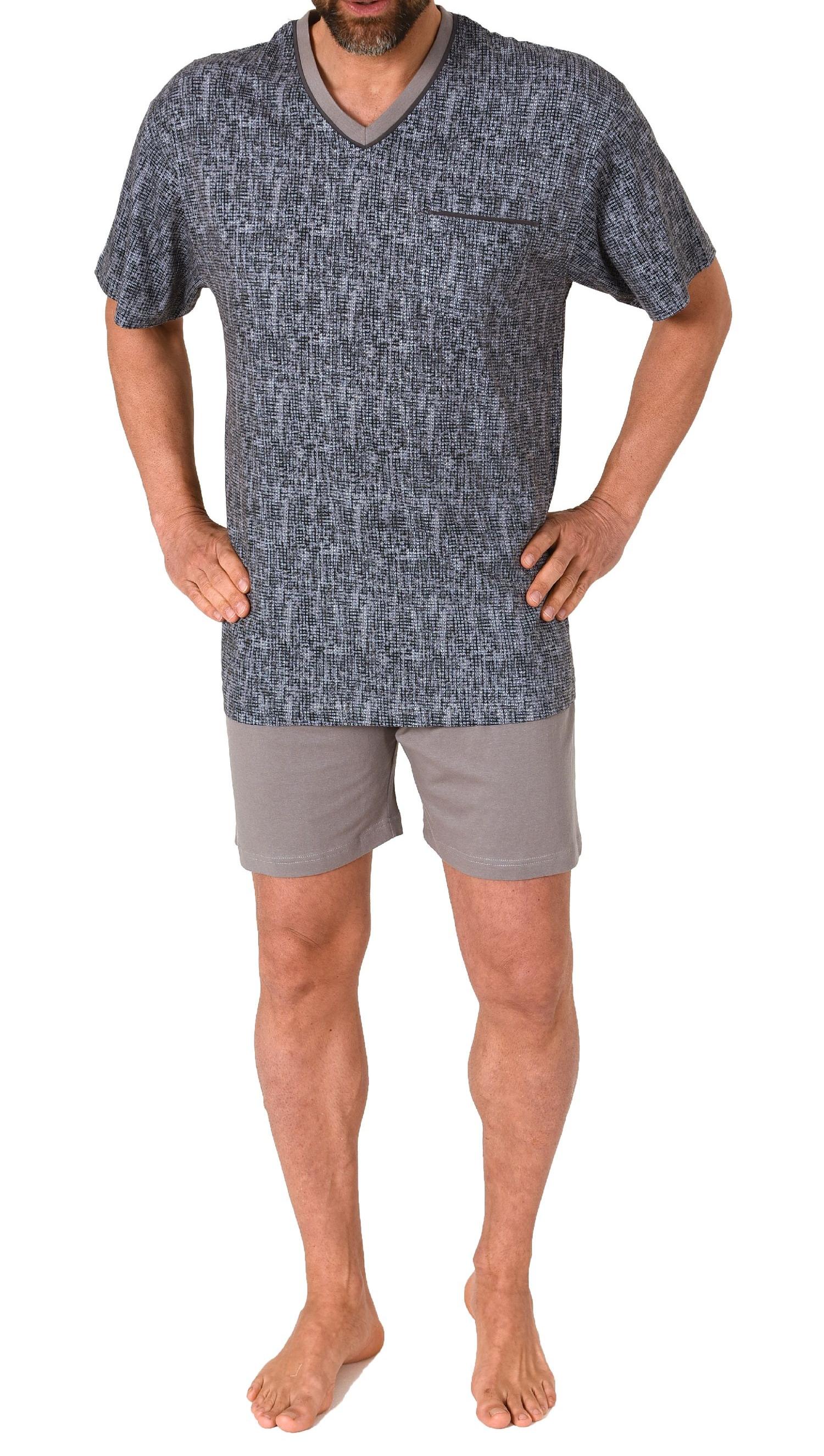Herren Schlafanzug kurzarm Shorty Pyjama  - 122 105 90 522