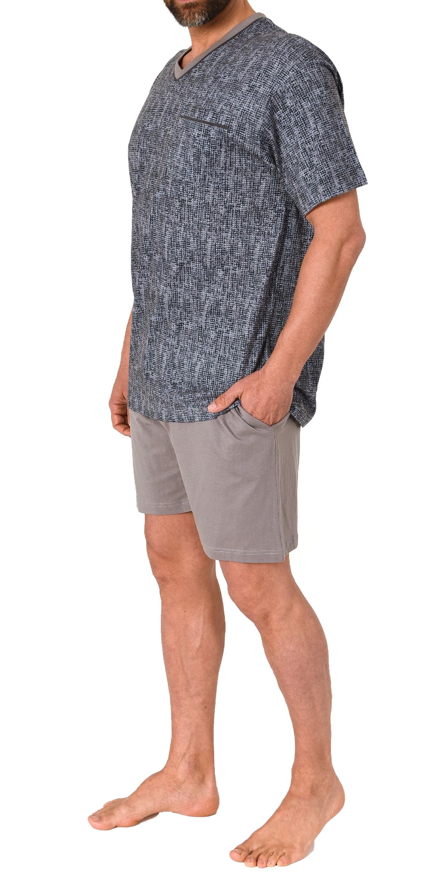 Herren Schlafanzug kurzarm Shorty Pyjama  - 122 105 90 522