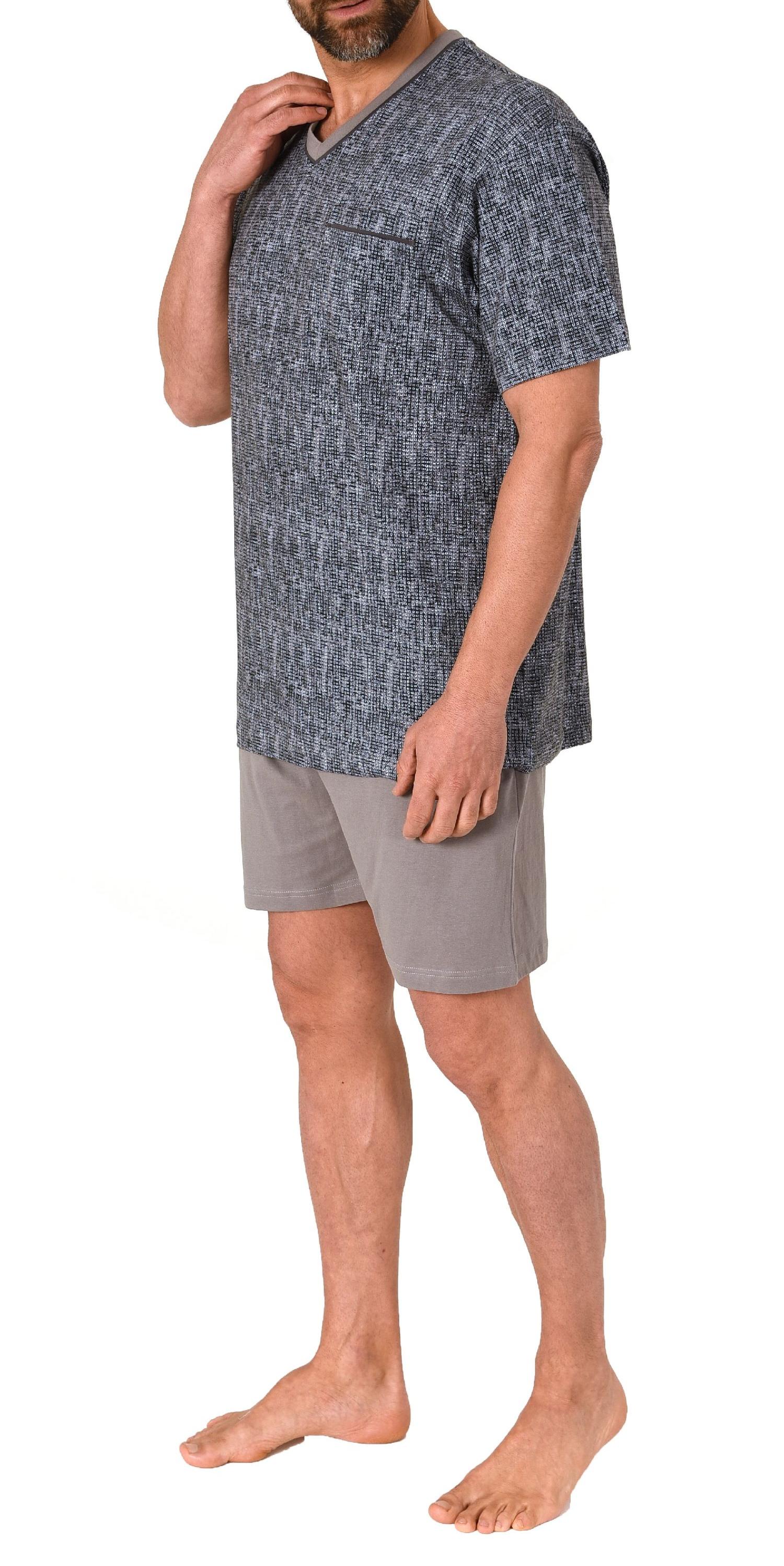 Herren Schlafanzug kurzarm Shorty Pyjama  - 122 105 90 522