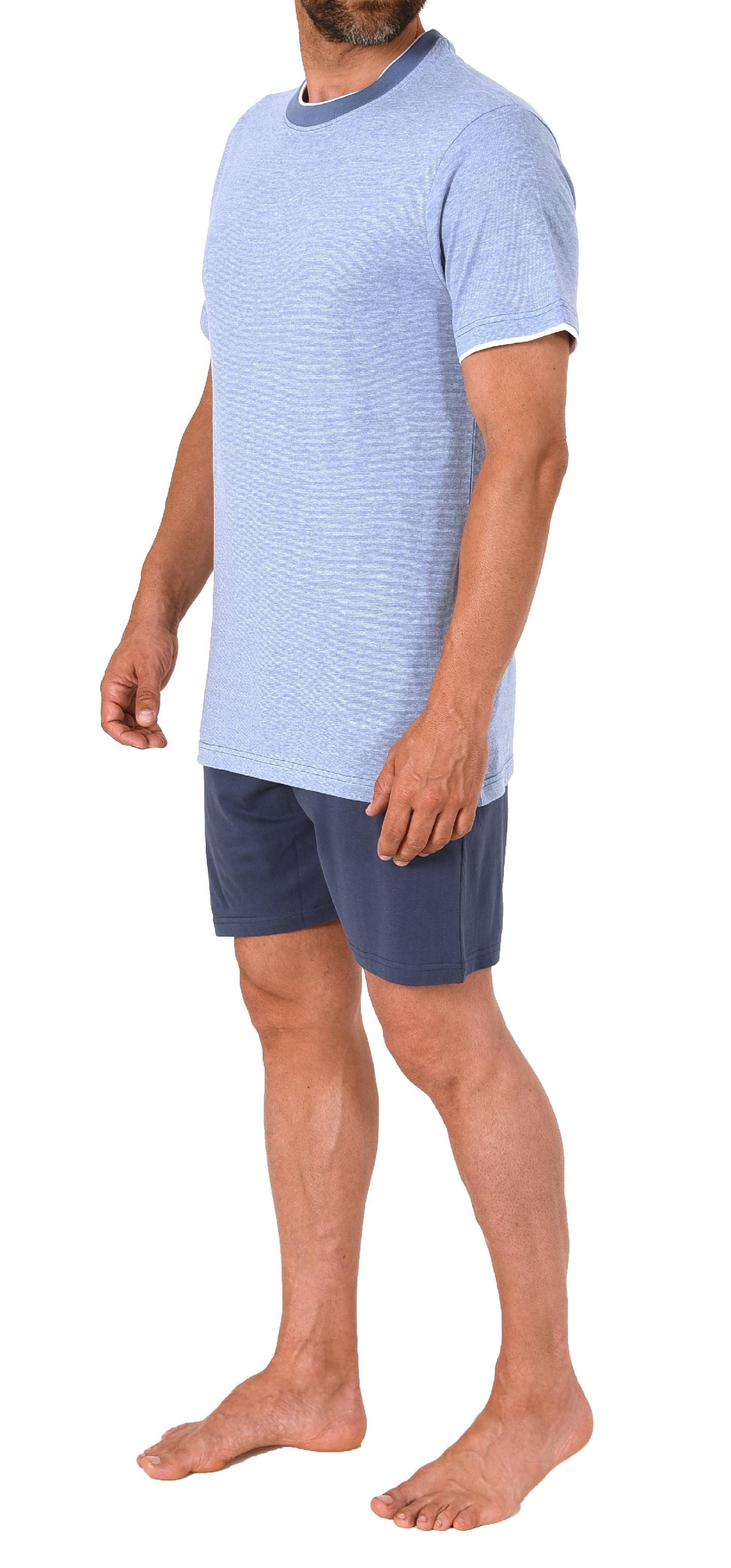 Herren kurzarm Schlafanzug Shorty Loungewear in chilliger Optik - auch in Übergrössen
