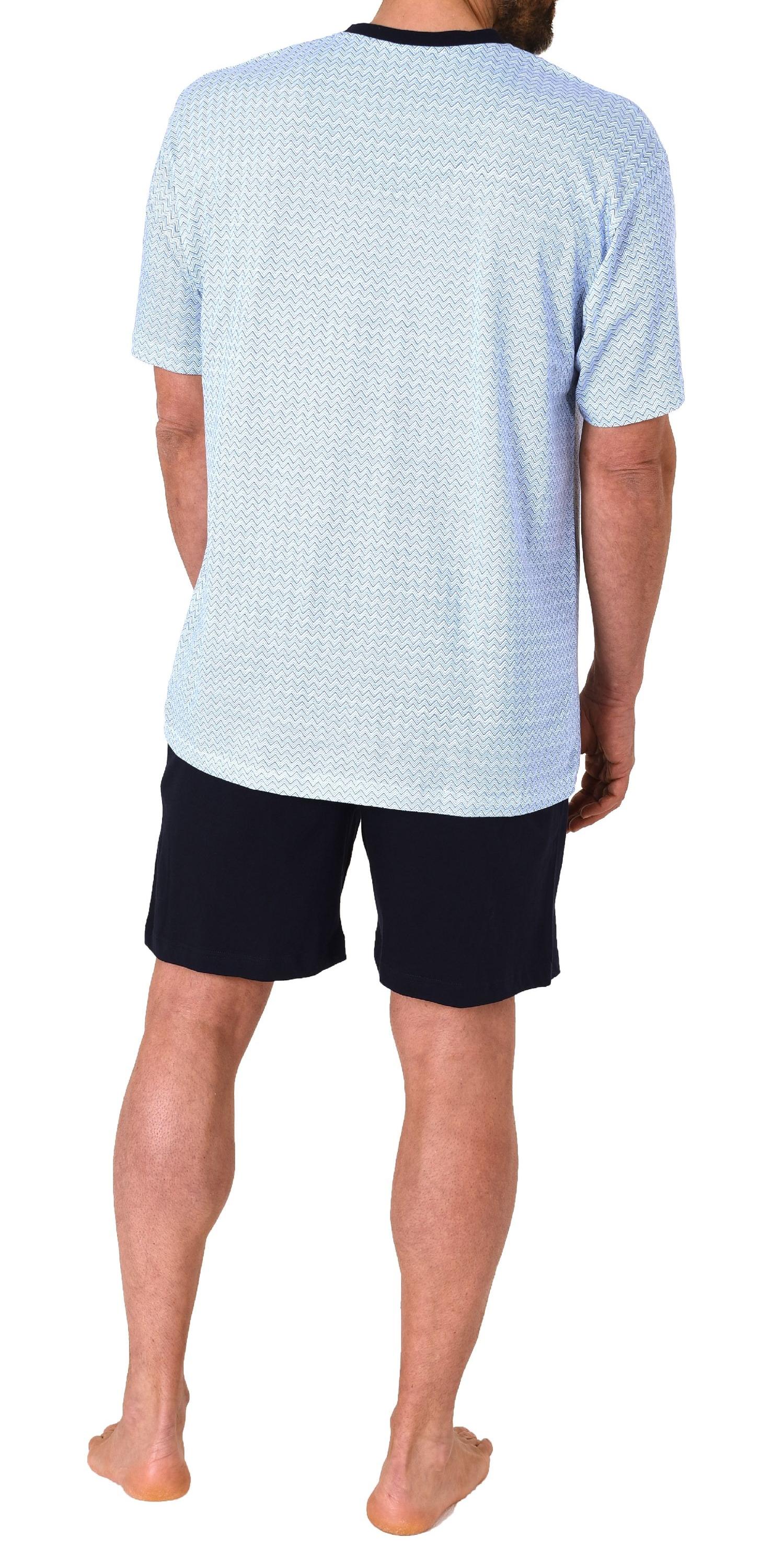 Herren kurzarm Schlafanzug Shorty Pyjama V-HALS - auch in Übergrössen - 122 105 90 620