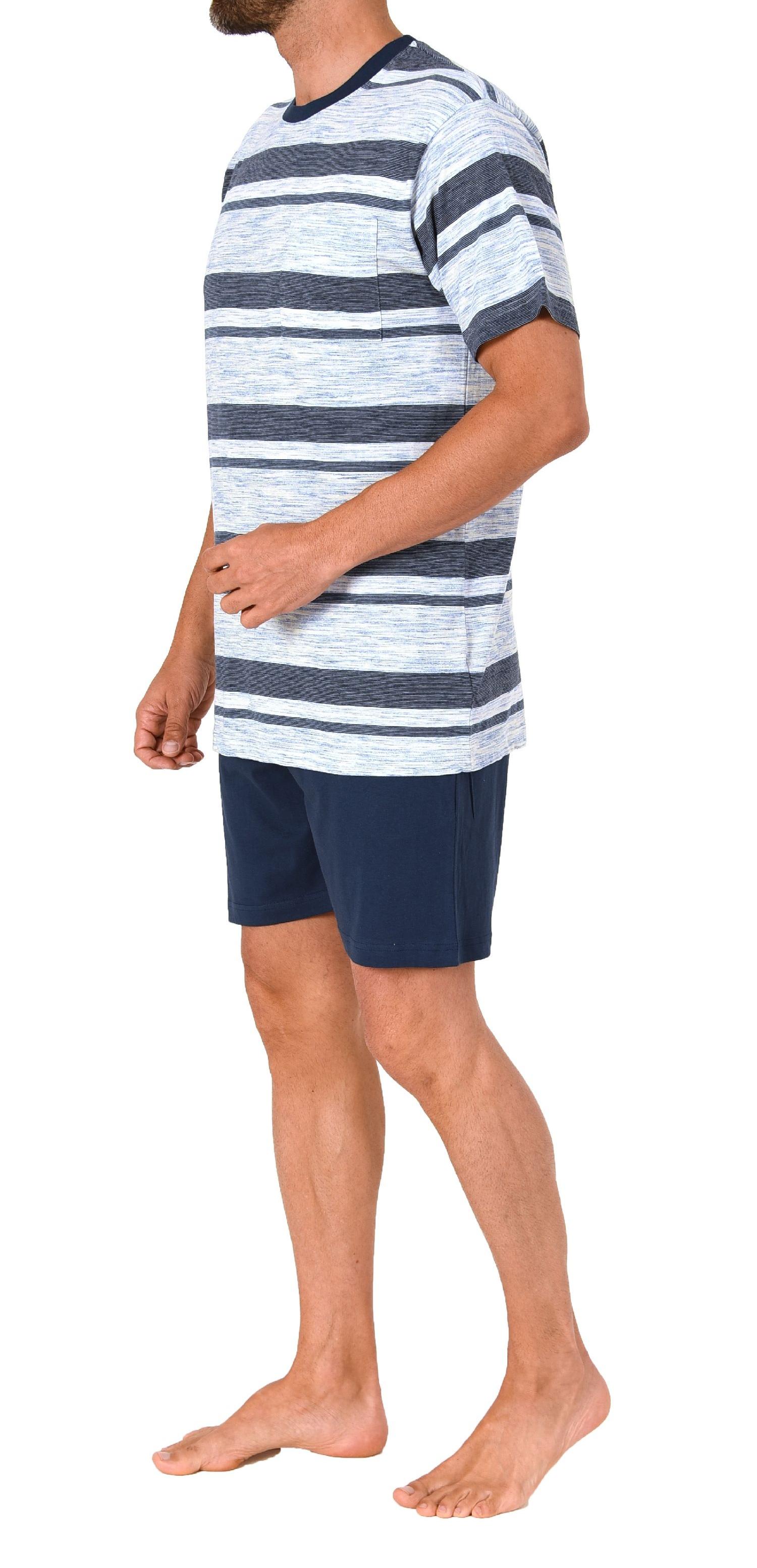 Eleganter Herren Schlafanzug kurzarm Shorty Pyjama in Streifenoptik - 122 105 90 733 Eleganter Herren Schlafanzug kurzarm Shorty Pyjama in Streifenoptik - 122 105 90 733