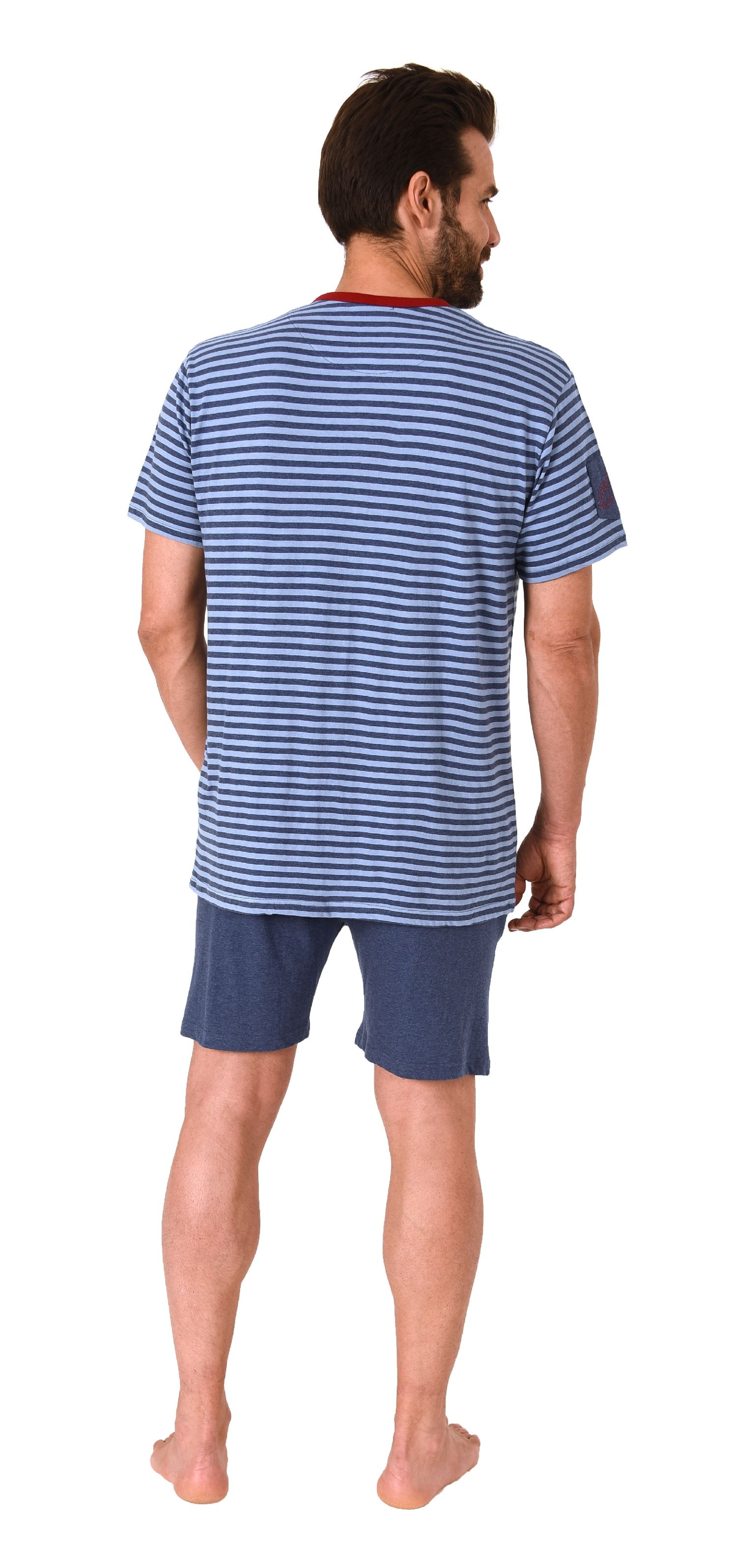 Herren Schlafanzug kurzarm Shorty Pyjama in toller Streifenoptik - 122 105 90 775 Herren Schlafanzug kurzarm Shorty Pyjama in toller Streifenoptik - 122 105 90 775