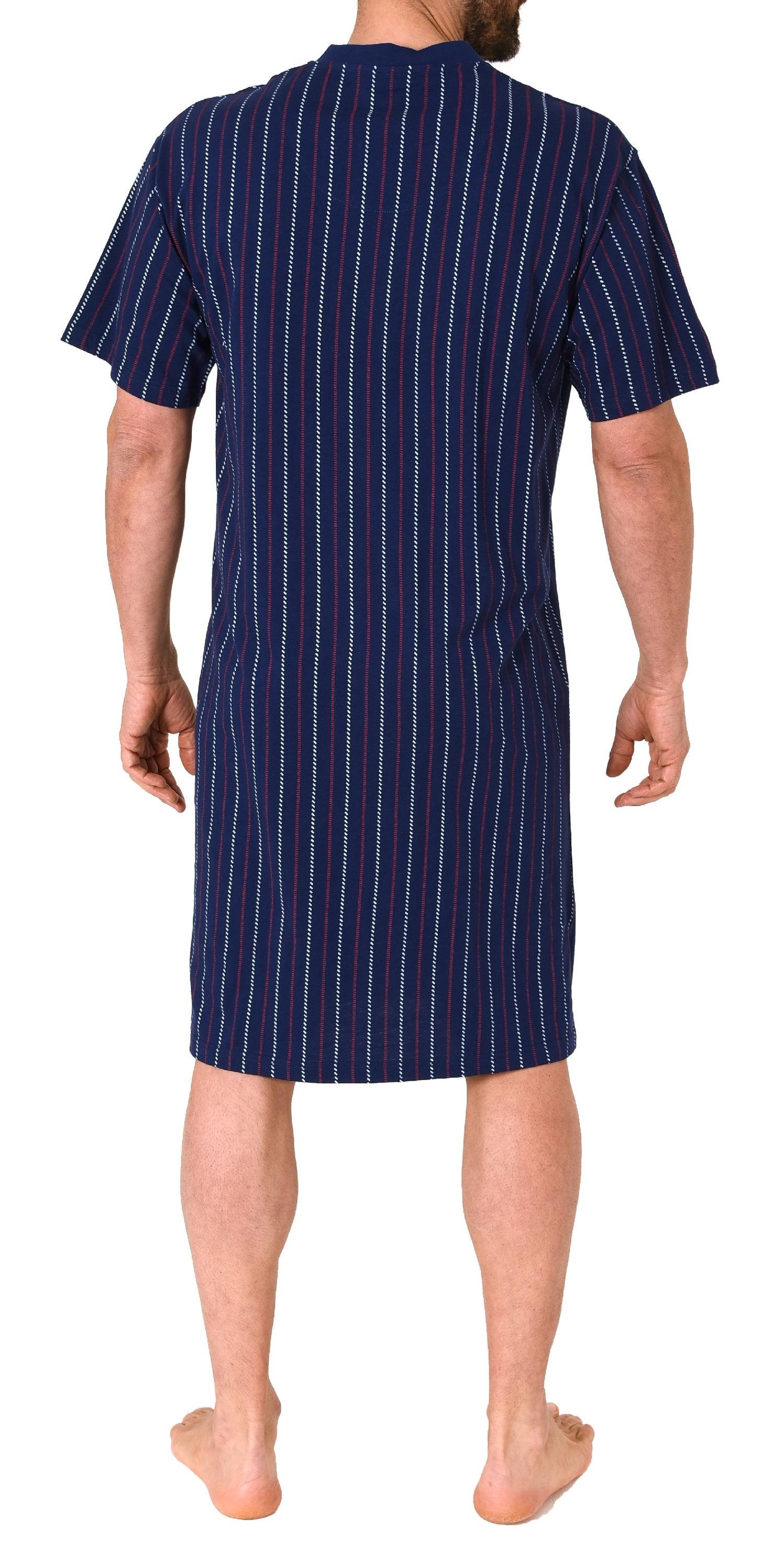 Herren kurzarm Nachthemd in edler Streifenoptik - auch in Übergrössen - 122 111 90 650