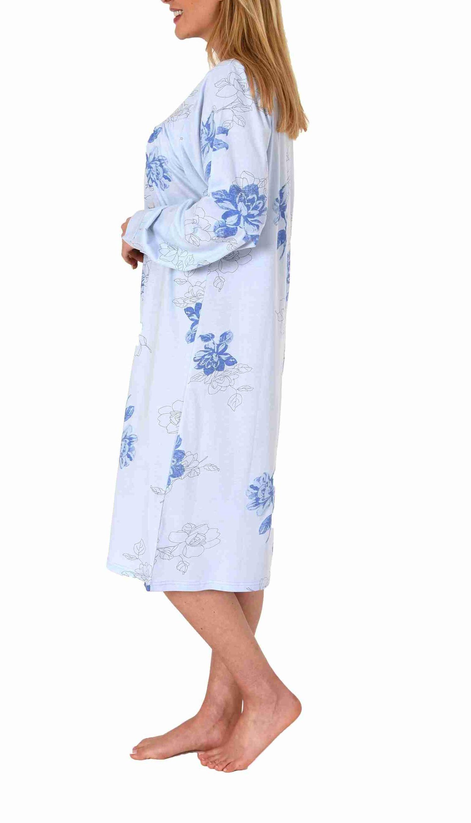 Elegantes frauliches Damen Nachthemd,105 cm Länge, Knopfleiste am Hals - 202 210 90 600 Elegantes frauliches Damen Nachthemd,105 cm Länge, Knopfleiste am Hals - 202 210 90 600