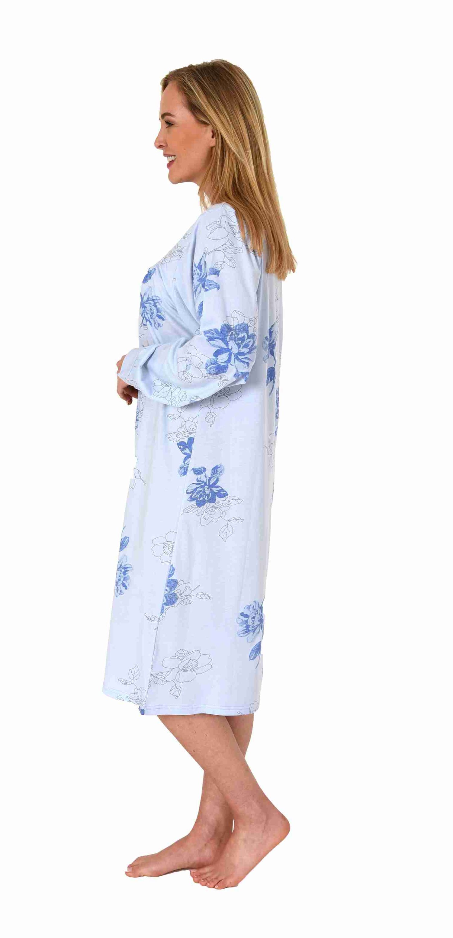 Elegantes frauliches Damen Nachthemd,105 cm Länge, Knopfleiste am Hals - 202 210 90 600 Elegantes frauliches Damen Nachthemd,105 cm Länge, Knopfleiste am Hals - 202 210 90 600
