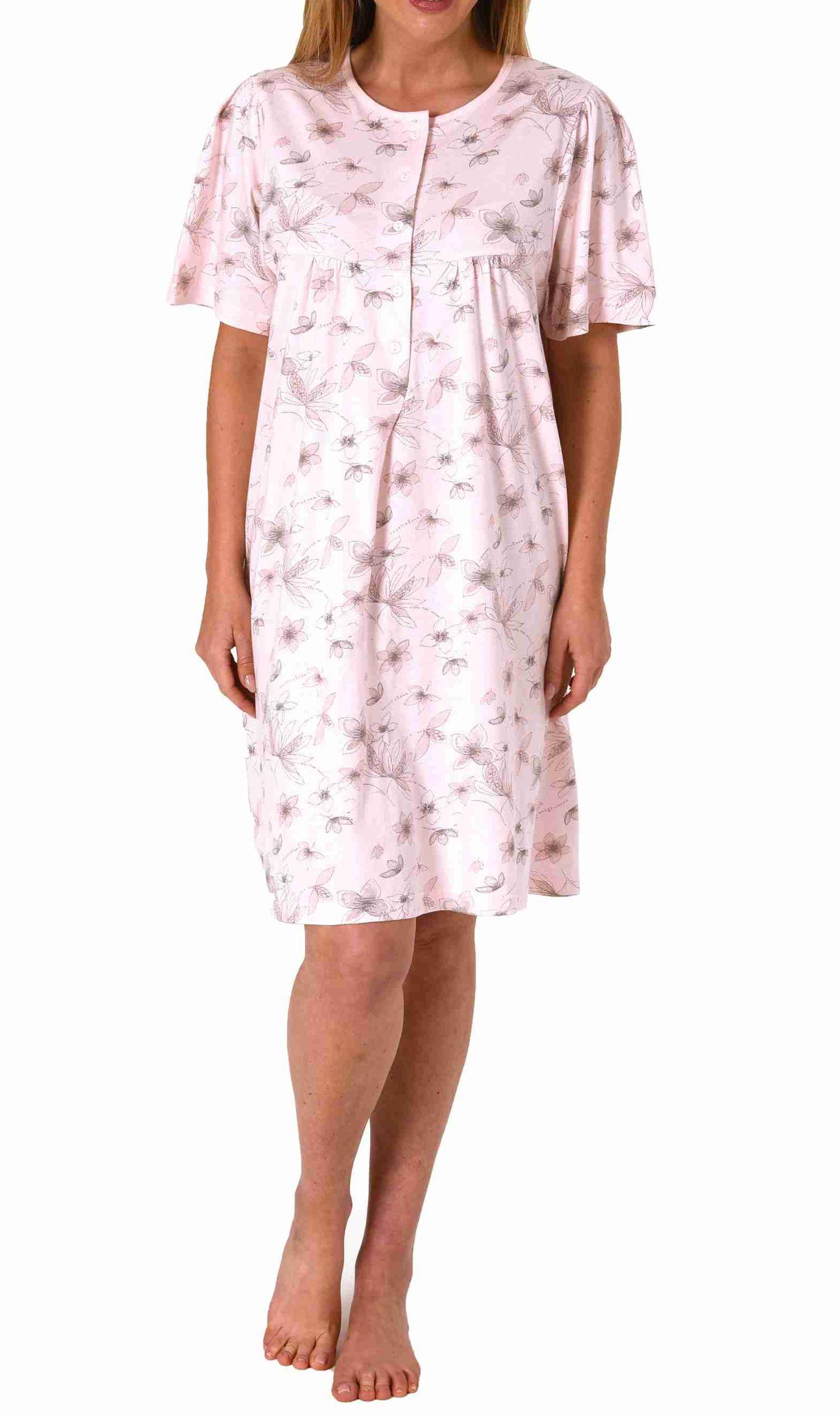 Damen Pflegenachthemd kurzarm, Rückenteil offen - 202 275 90 312