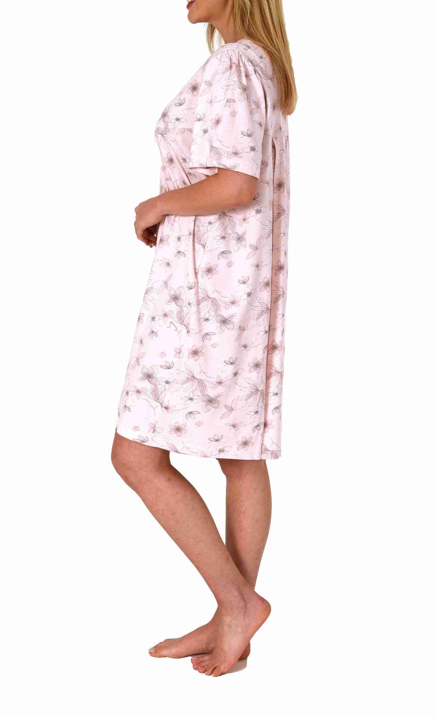 Damen Pflegenachthemd kurzarm, Rückenteil offen - 202 275 90 312