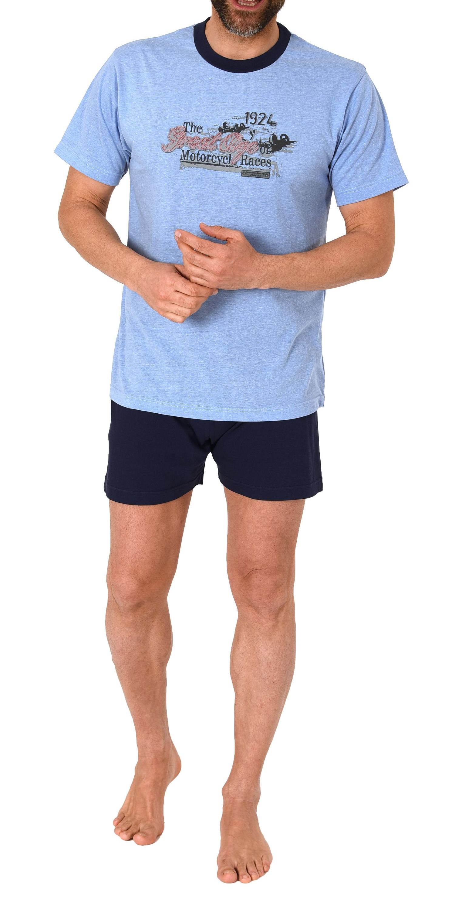 Casual Herren Shorty Pyjma mit kurzen Shorts und Rundhals - 122 105 10 756