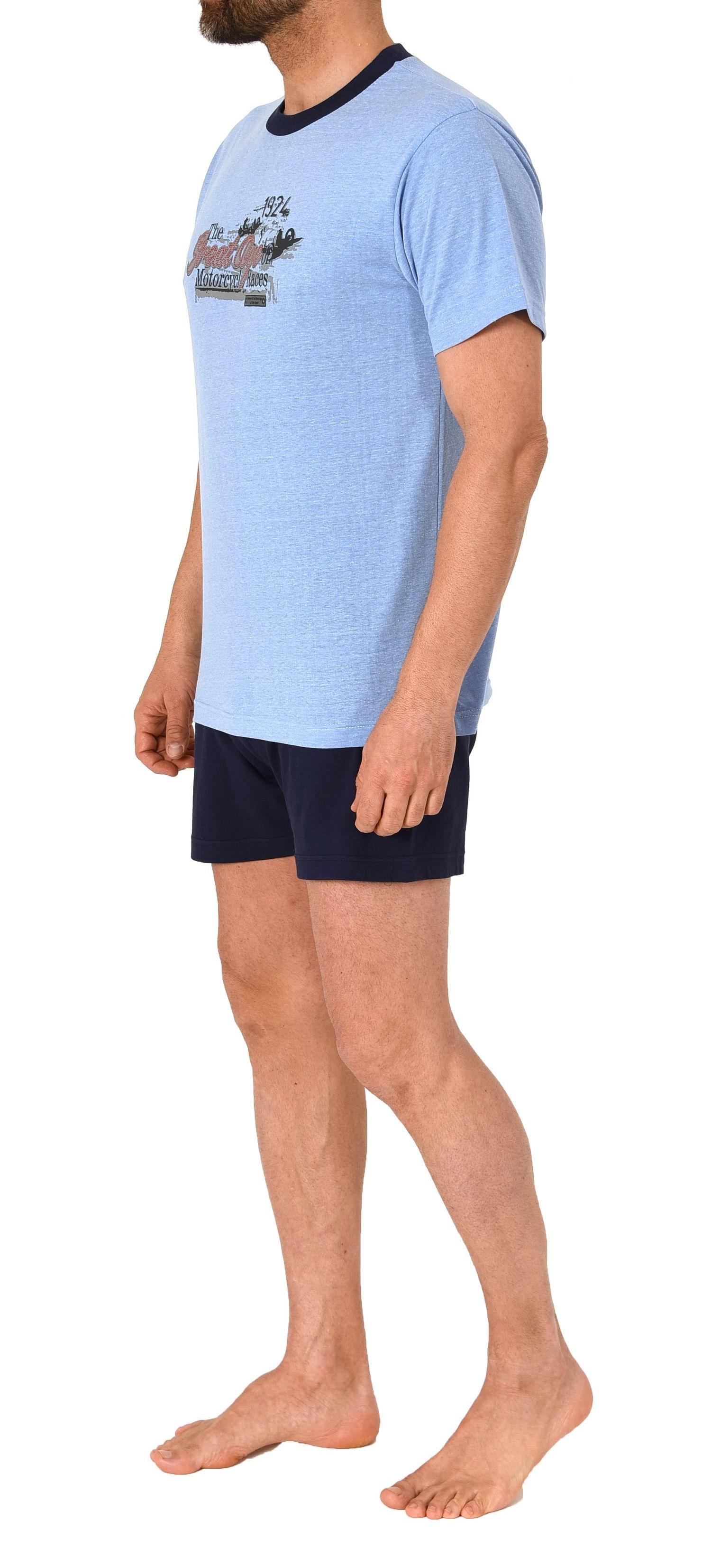 Casual Herren Shorty Pyjma mit kurzen Shorts und Rundhals - 122 105 10 756