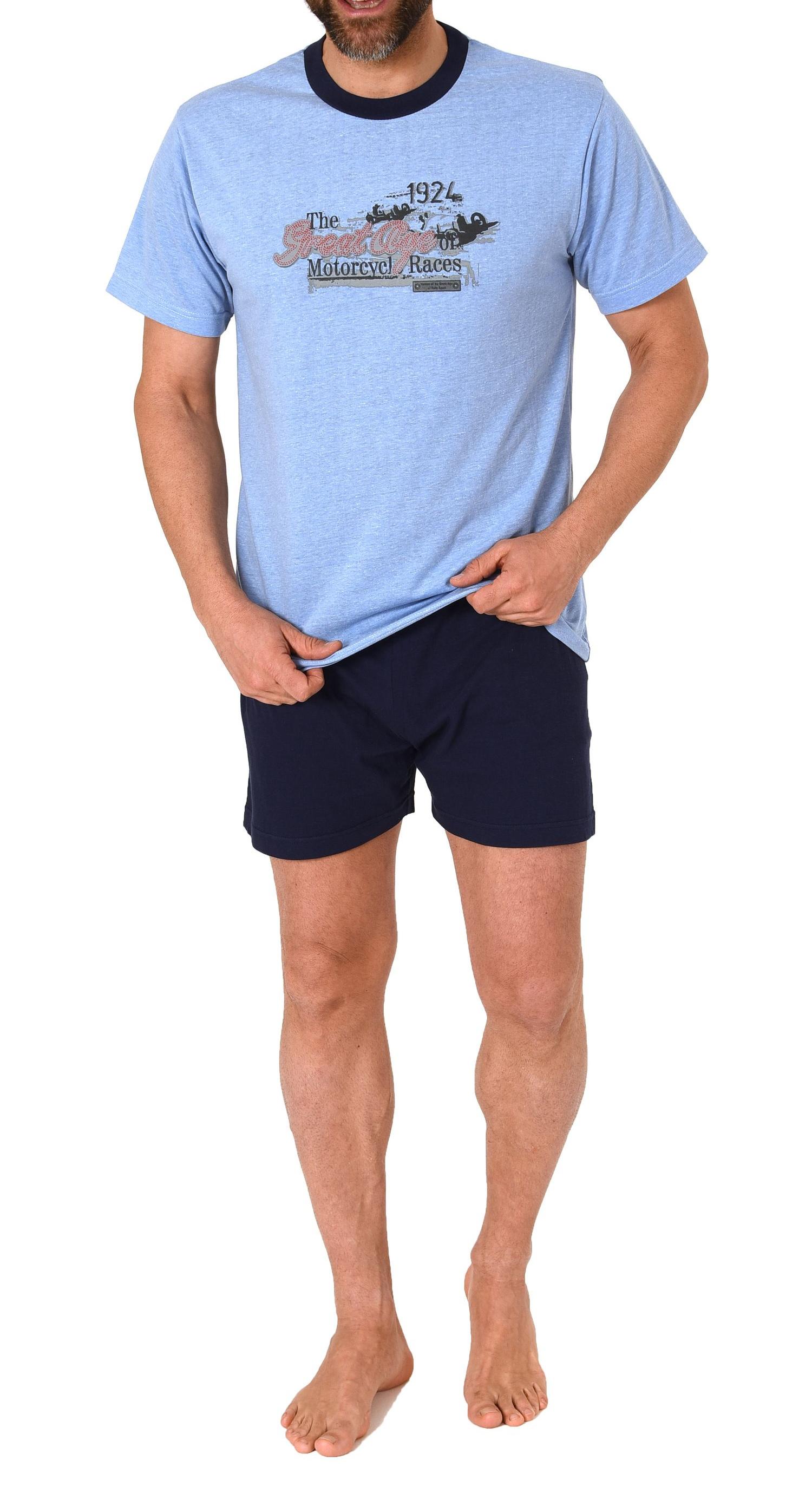 Casual Herren Shorty Pyjma mit kurzen Shorts und Rundhals - 122 105 10 756
