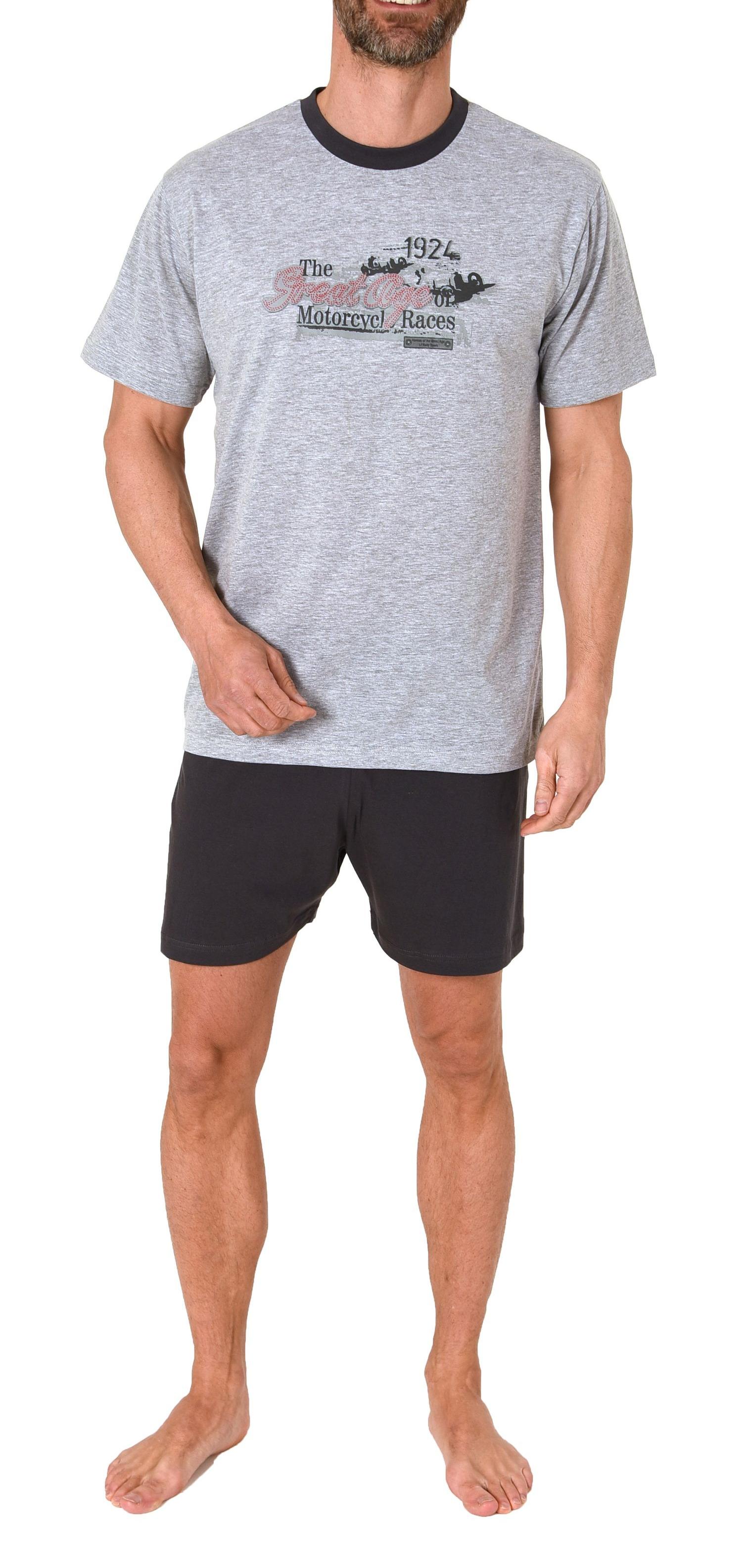 Casual Herren Shorty Pyjma mit kurzen Shorts und Rundhals - 122 105 10 756